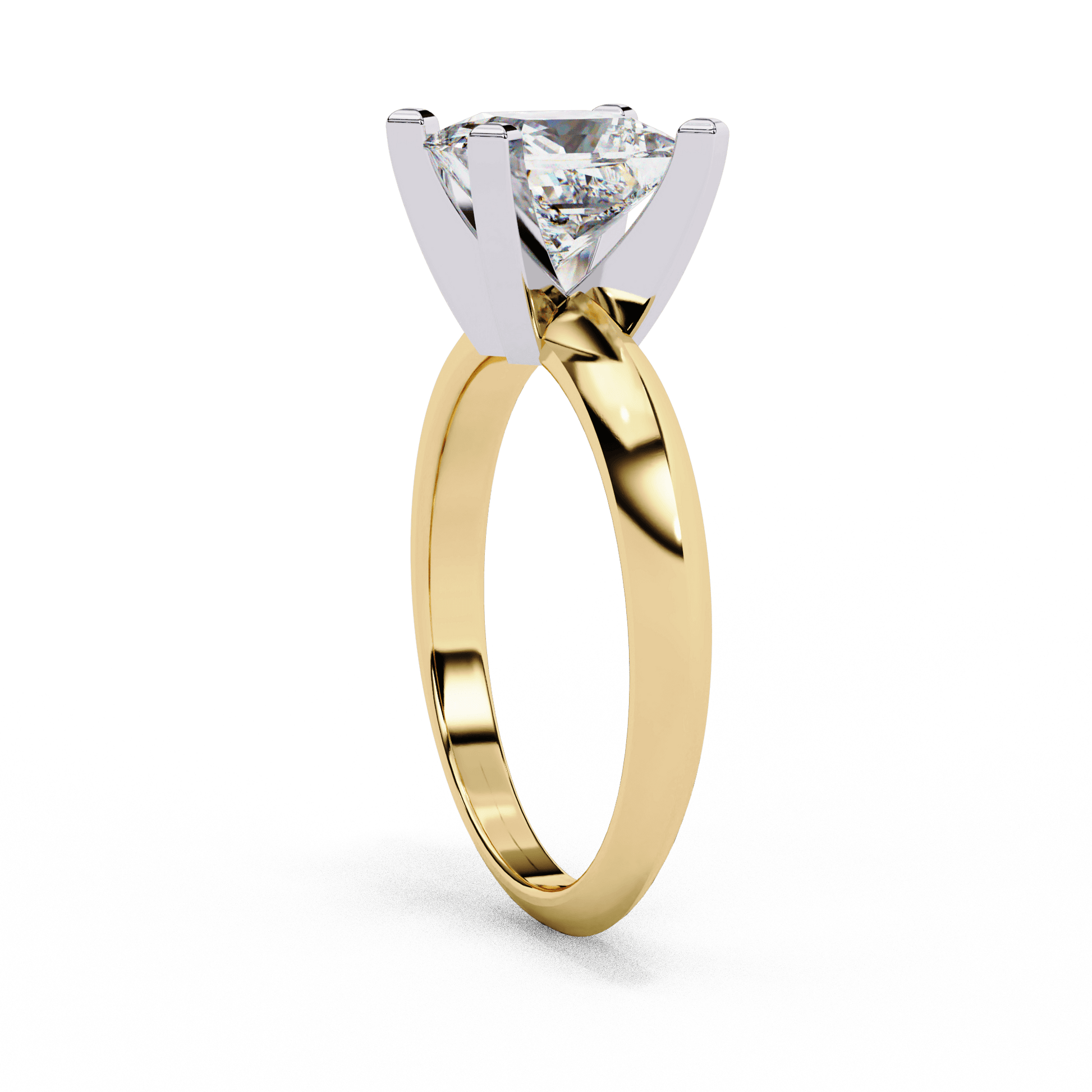 Noelle — Princess cut lab grown and natural diamond engagement ring — solitaire — Carat House