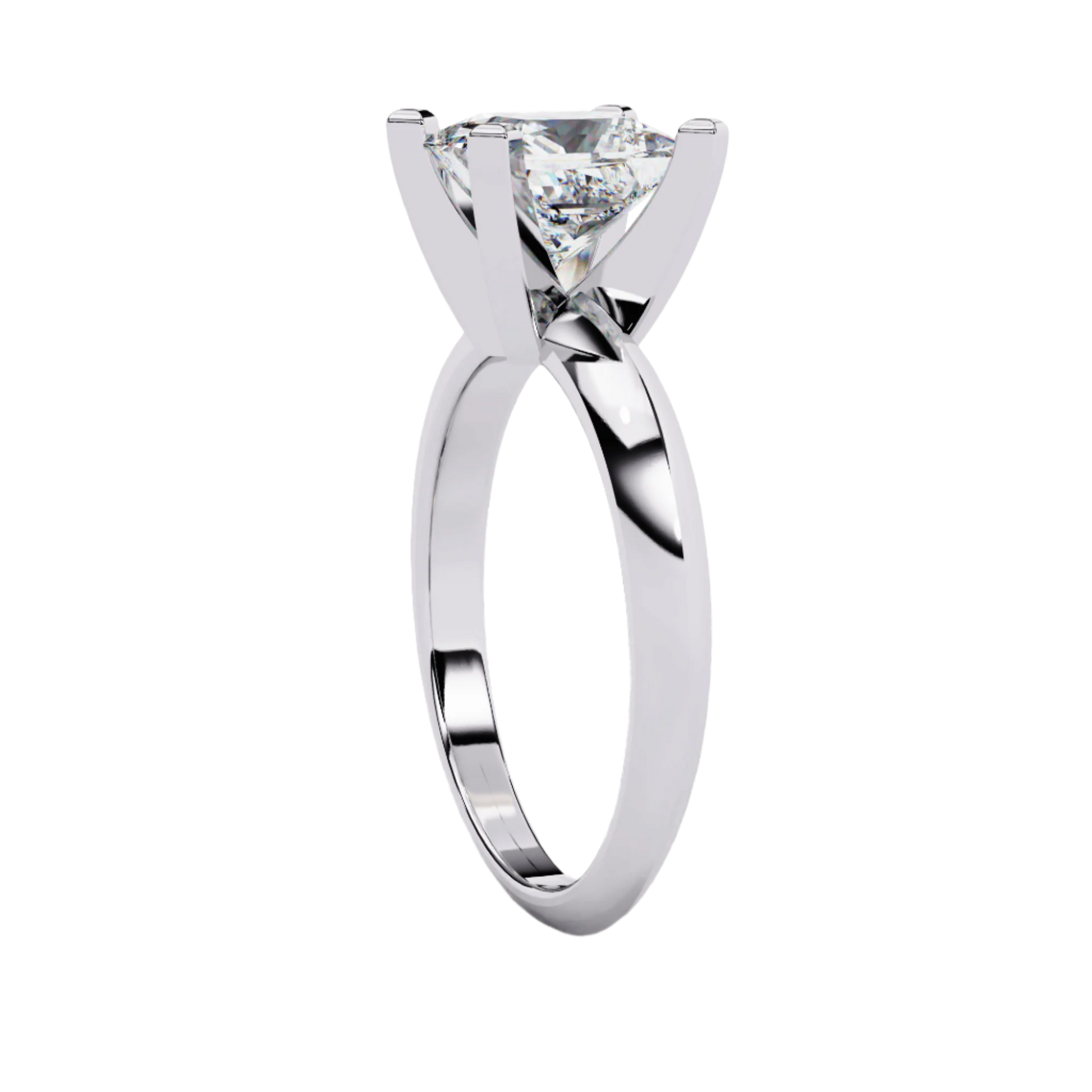 Noelle — Princess cut lab grown and natural diamond engagement ring — solitaire — Carat House