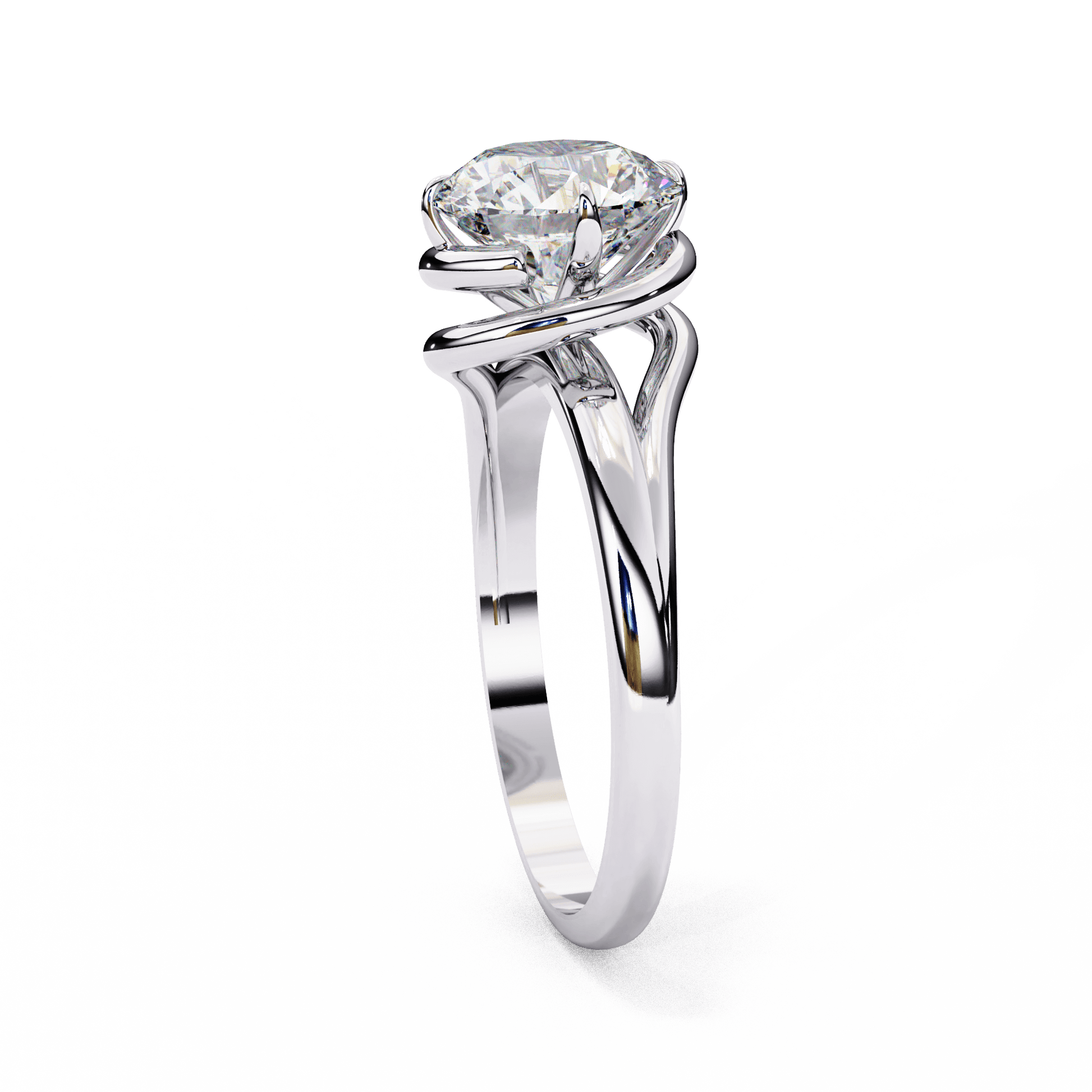 Seraphina — Round cut lab grown and natural diamond engagement ring — solitaire — Carat House