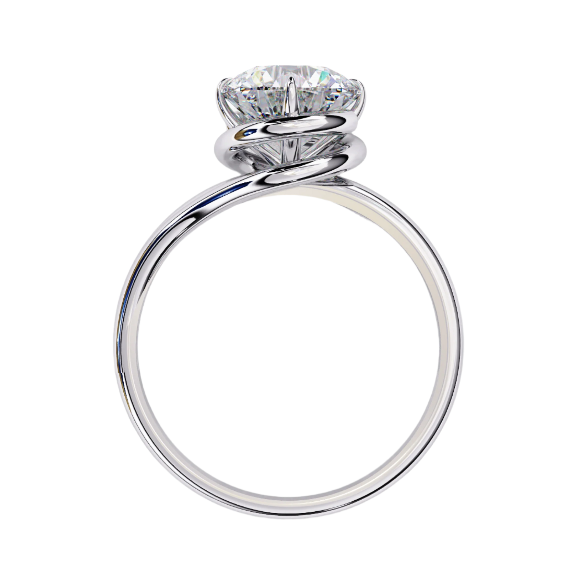 Seraphina — Round cut lab grown and natural diamond engagement ring — solitaire — Carat House