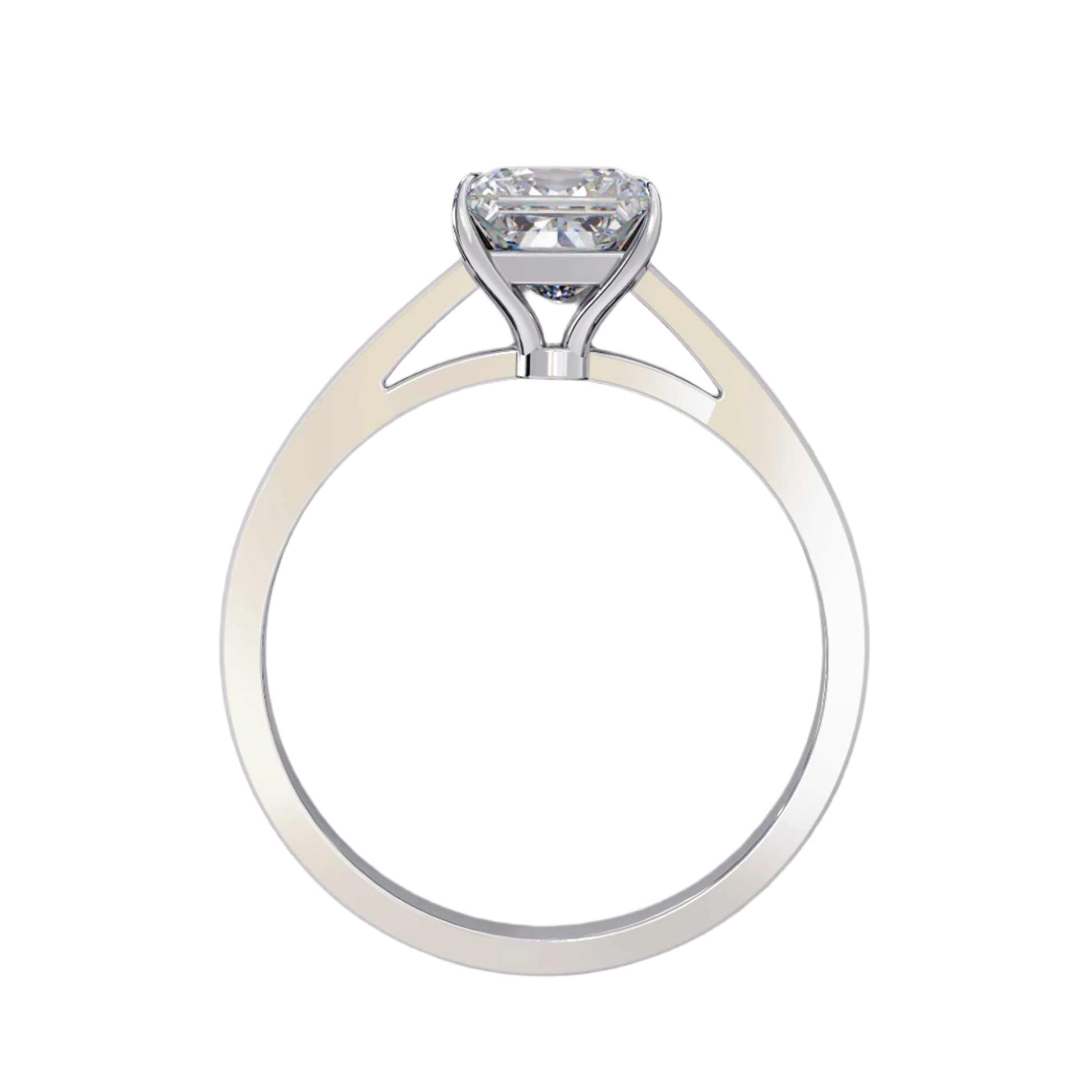 Tina — Princess cut lab grown and natural diamond engagement ring — cathedral, solitaire — Carat House