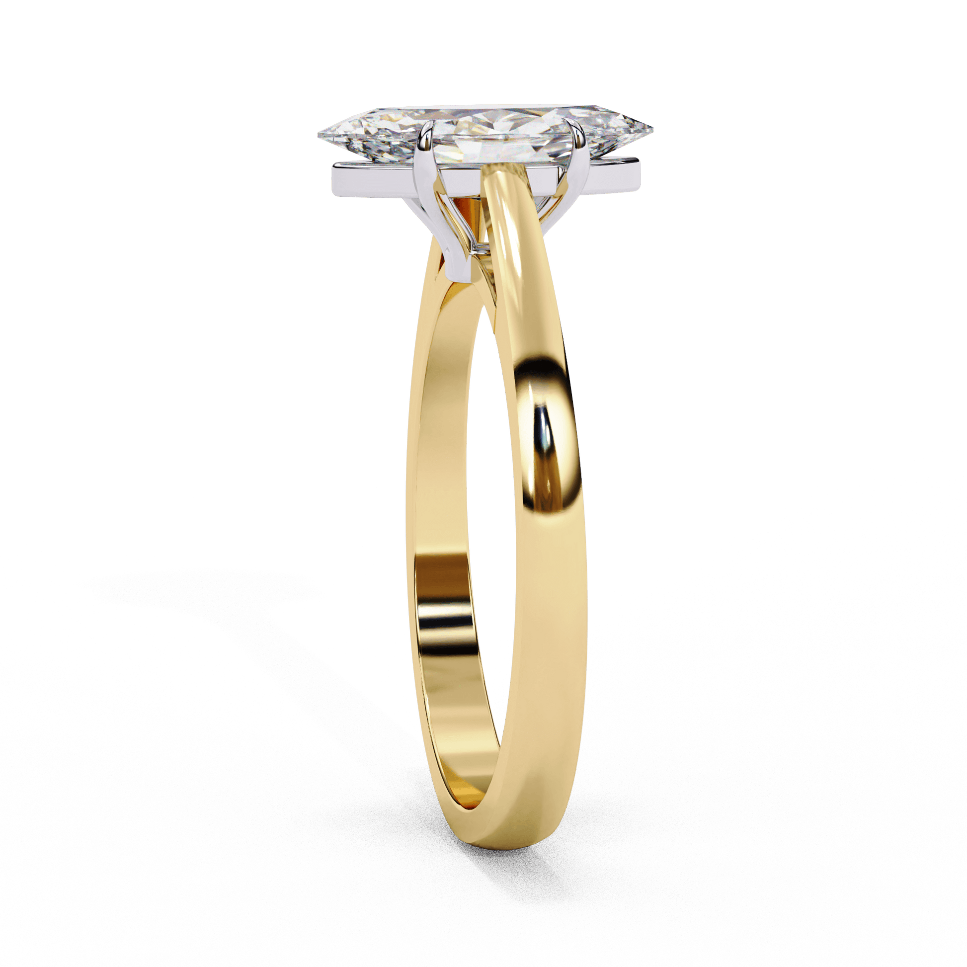 Ophelia — Marquise cut lab grown and natural diamond engagement ring — cathedral, solitaire — Carat House