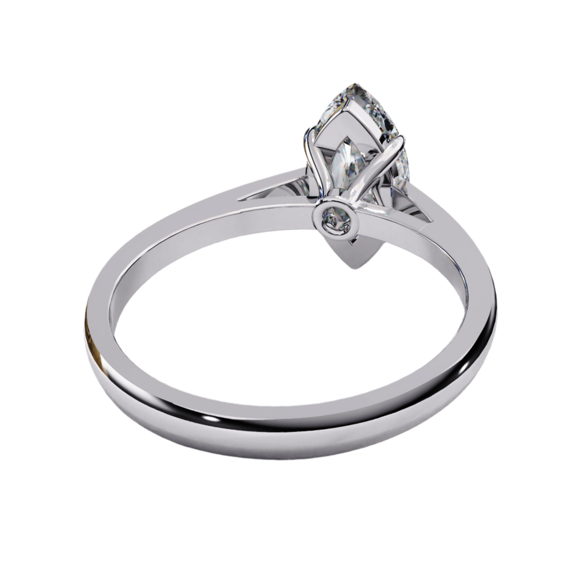 Ophelia — Marquise cut lab grown and natural diamond engagement ring — cathedral, solitaire — Carat House