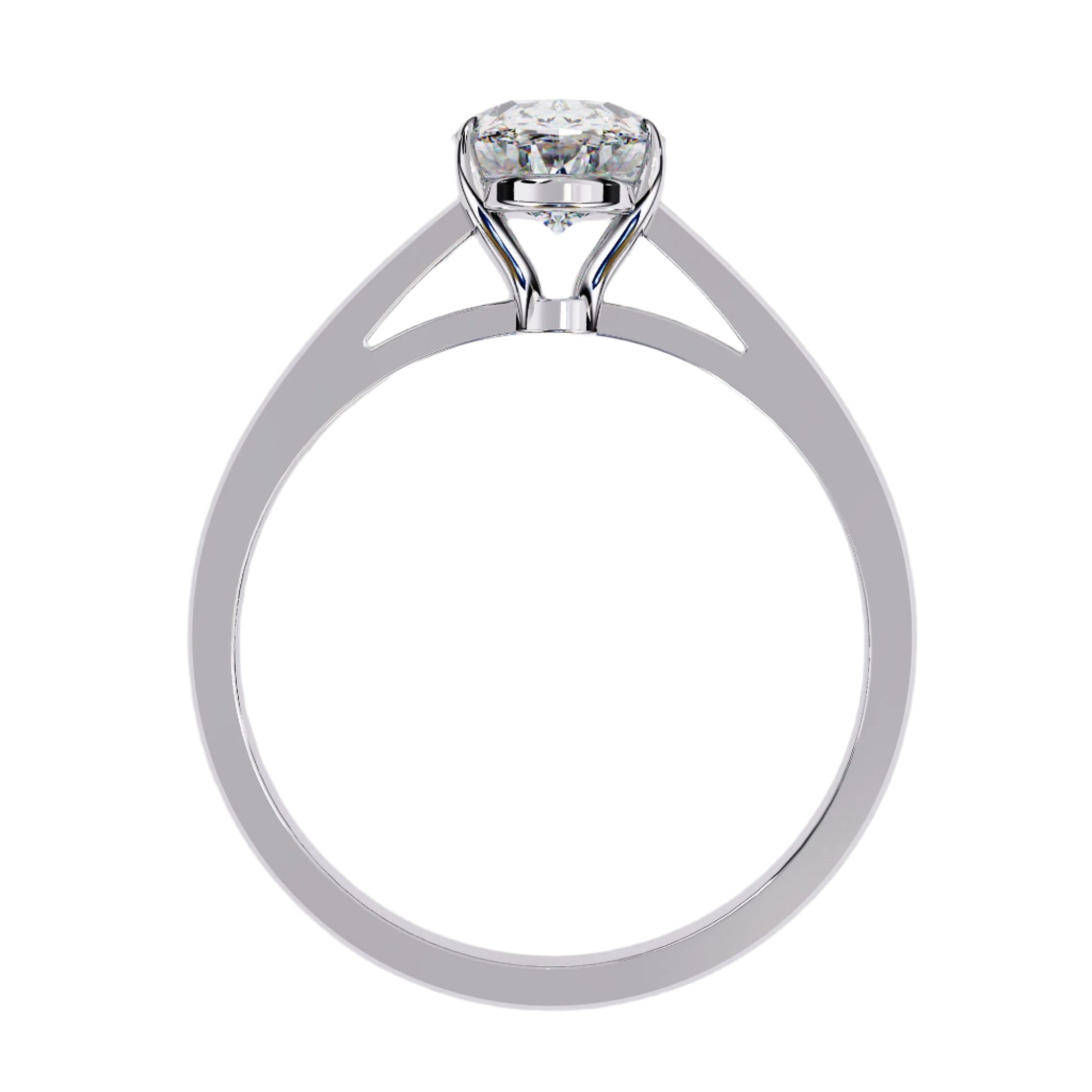 Olympia — Oval cut lab grown and natural diamond engagement ring — cathedral, solitaire — Carat House