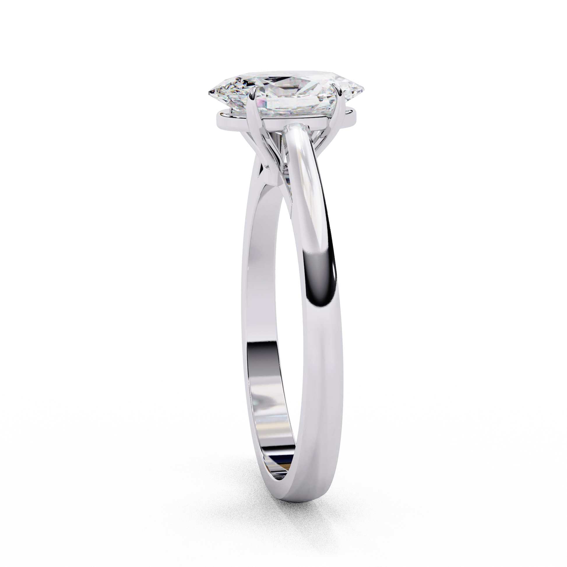 Olympia — Oval cut lab grown and natural diamond engagement ring — cathedral, solitaire — Carat House