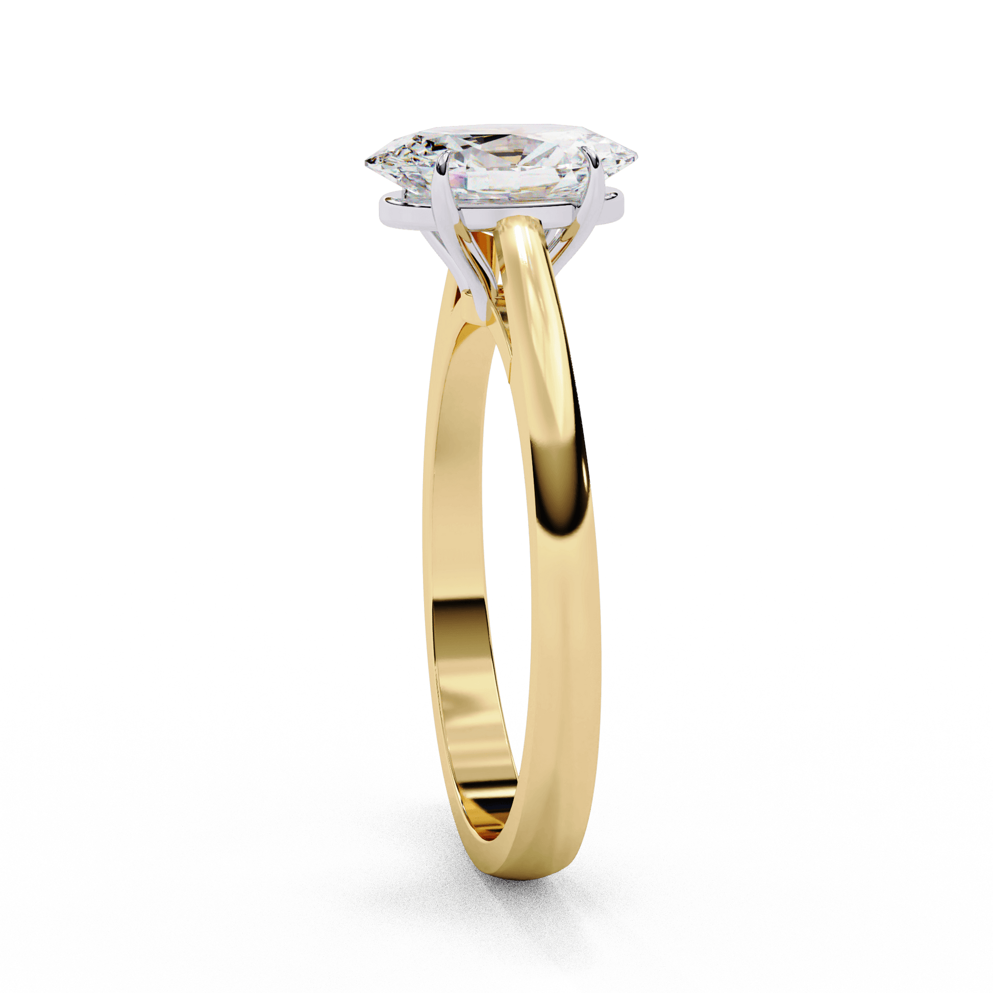 Olympia — Oval cut lab grown and natural diamond engagement ring — cathedral, solitaire — Carat House