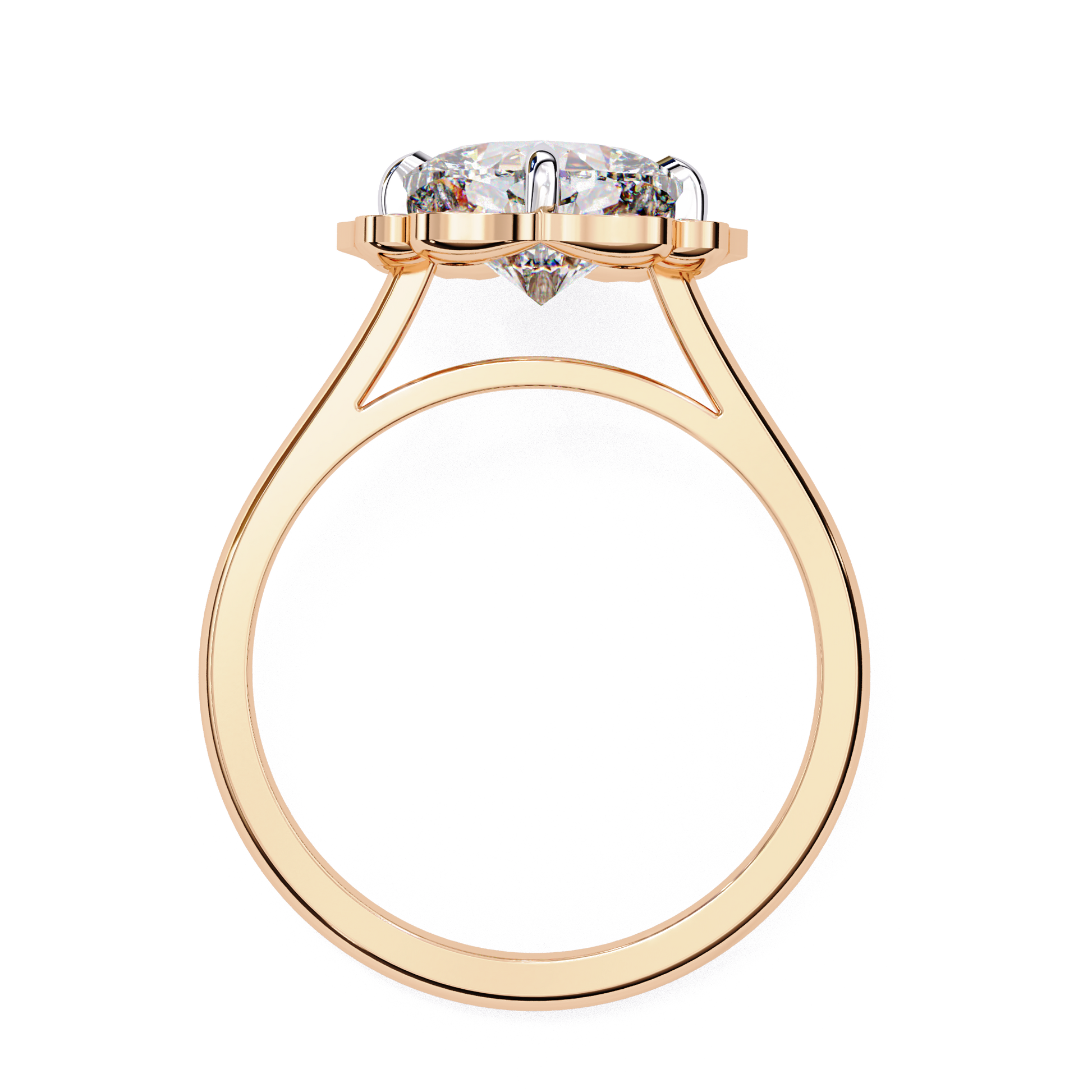 Mariah — Cushion cut lab grown and natural diamond engagement ring — halo, cathedral, vintage — Carat House