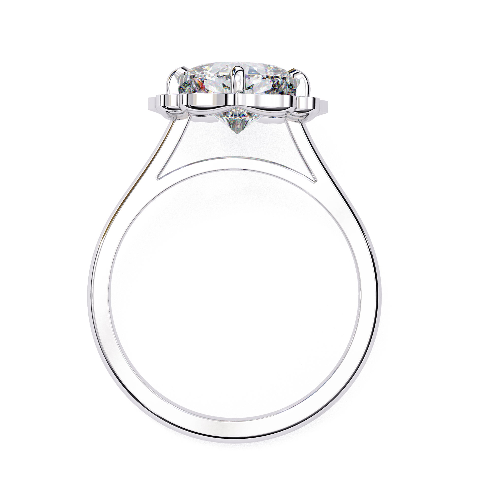 Mariah — Cushion cut lab grown and natural diamond engagement ring — halo, cathedral, vintage — Carat House