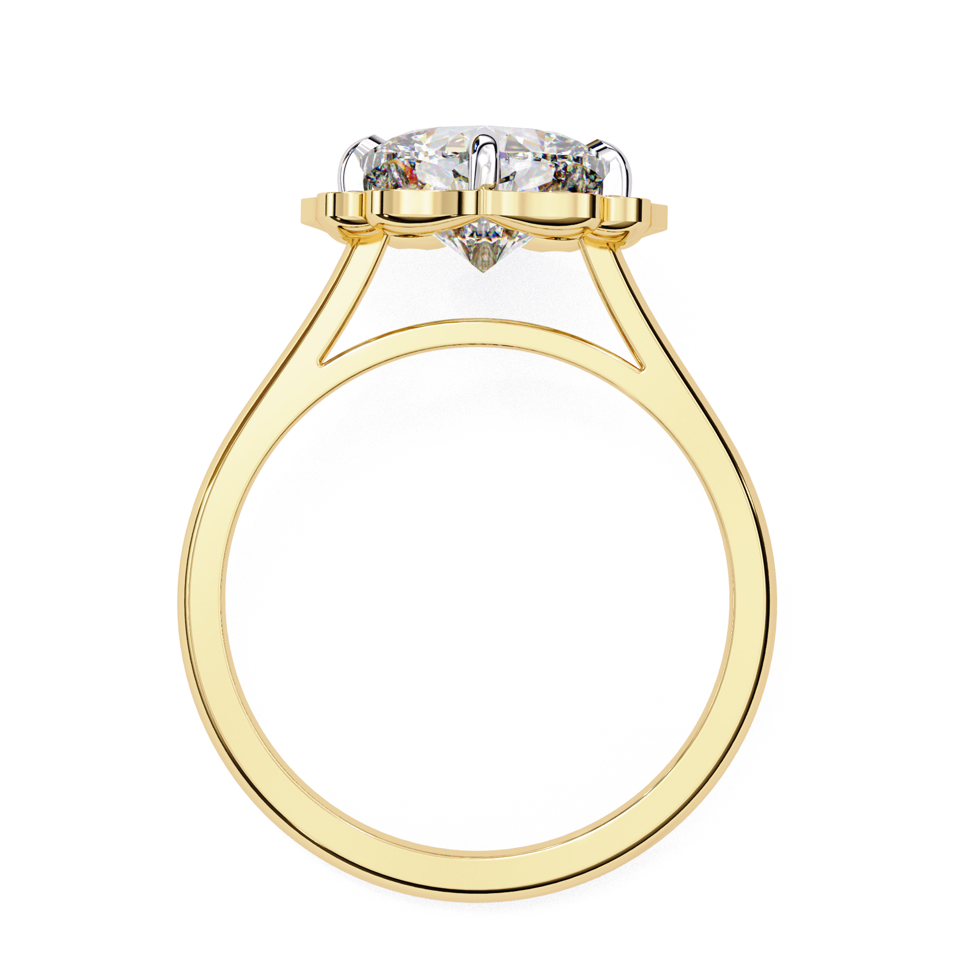 Mariah — Cushion cut lab grown and natural diamond engagement ring — halo, cathedral, vintage — Carat House