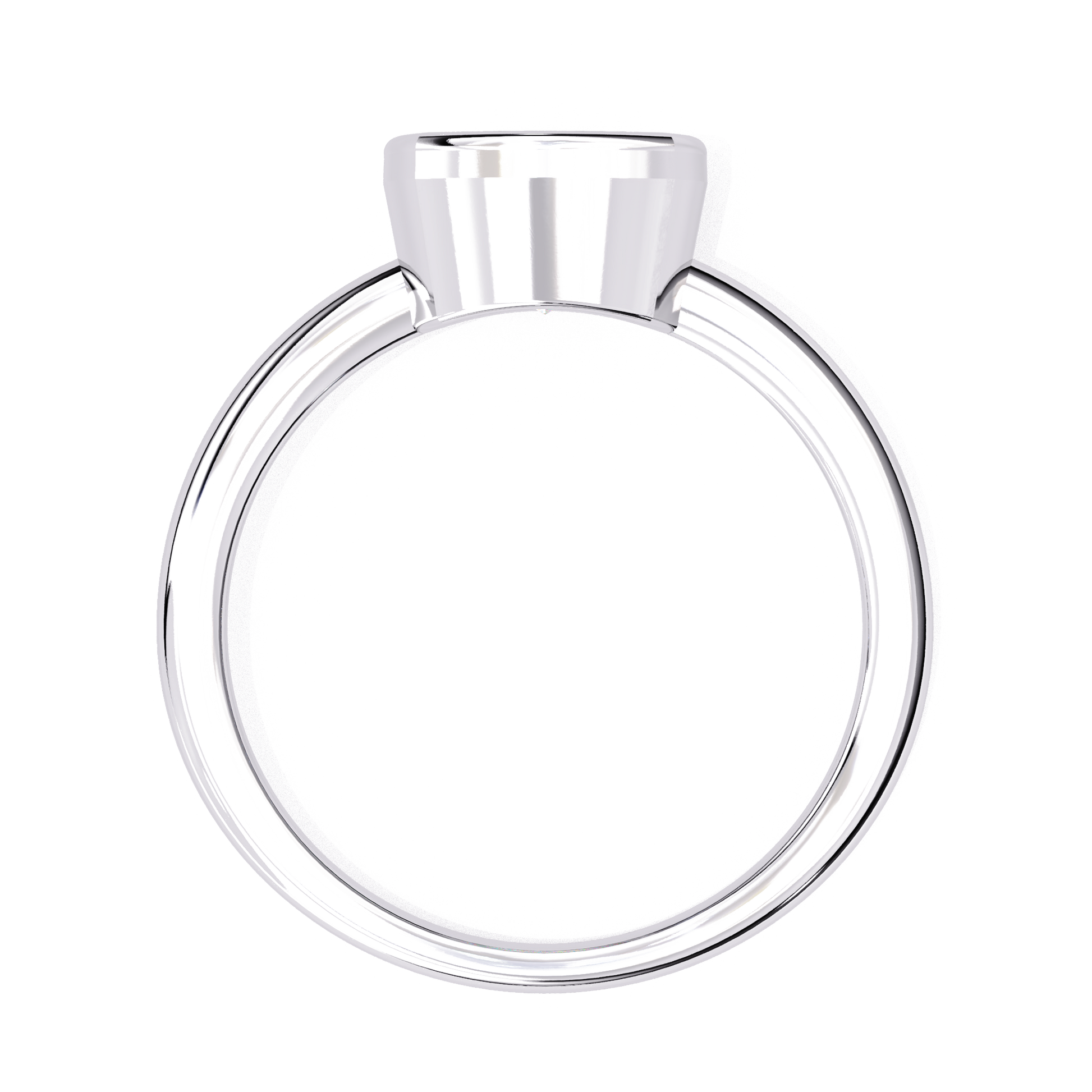 Luna — Cushion cut lab grown and natural diamond engagement ring — bezel — Carat House