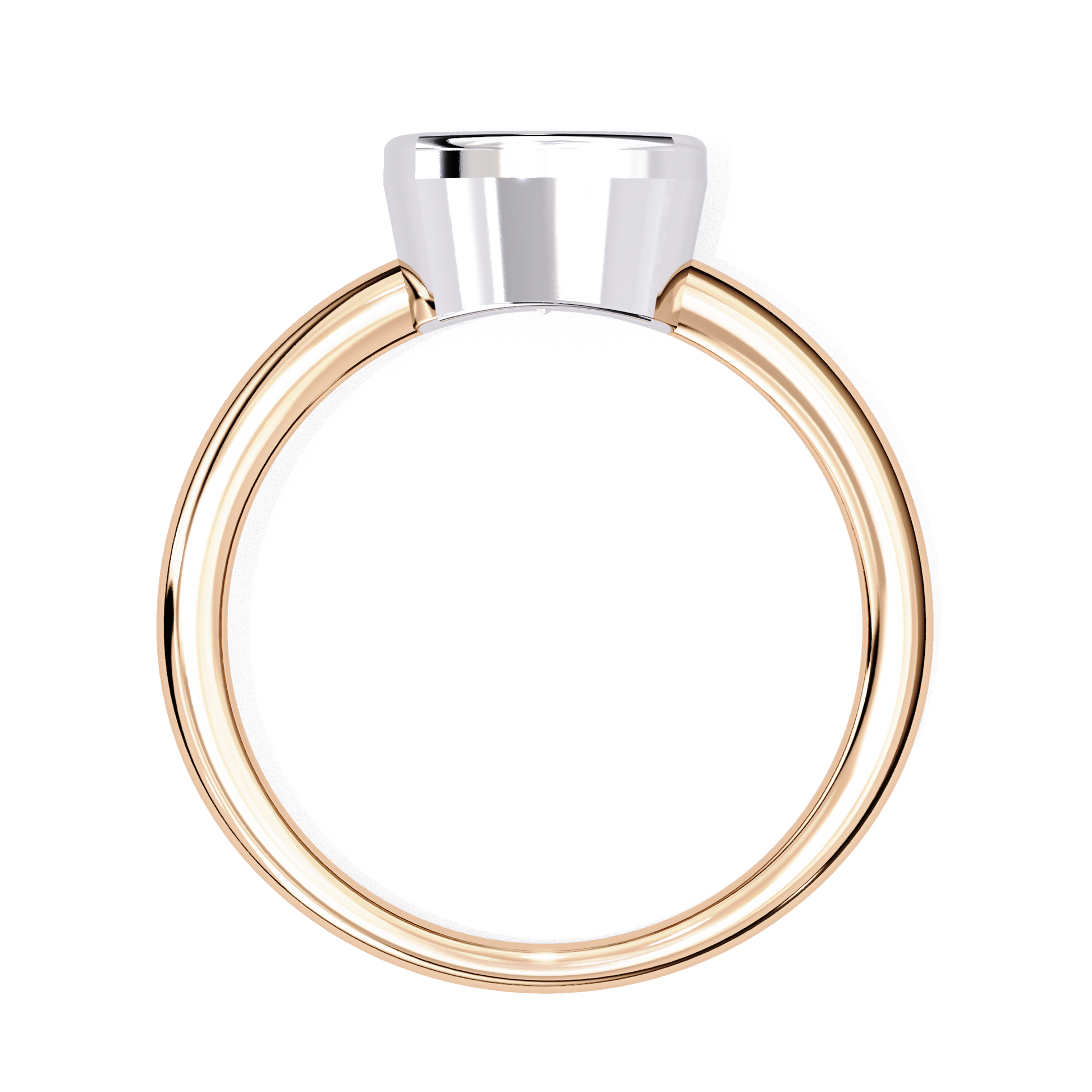 Luna — Cushion cut lab grown and natural diamond engagement ring — bezel — Carat House