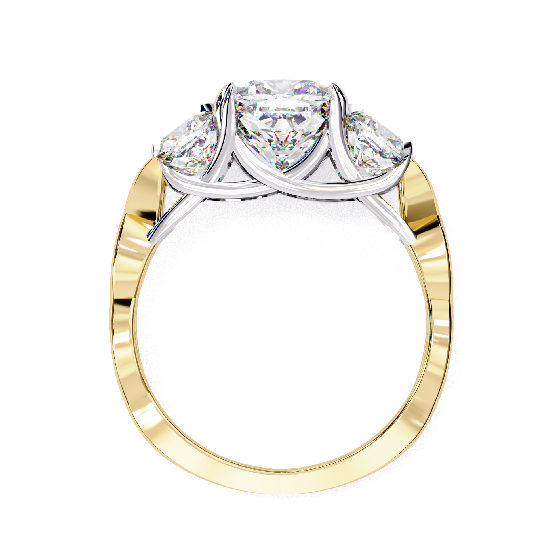 Liana — Oval cut lab grown and natural diamond engagement ring — hidden halo, halo, pavé band — Carat House
