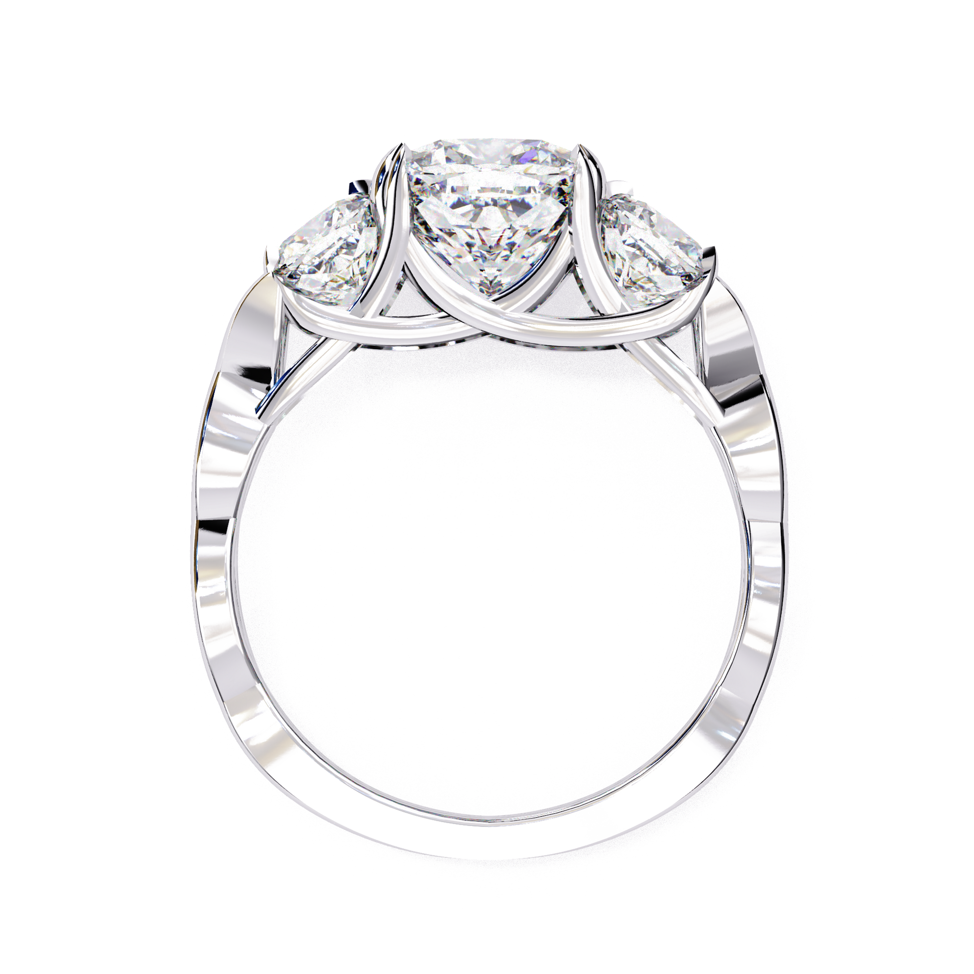 Liana — Oval cut lab grown and natural diamond engagement ring — hidden halo, halo, pavé band — Carat House