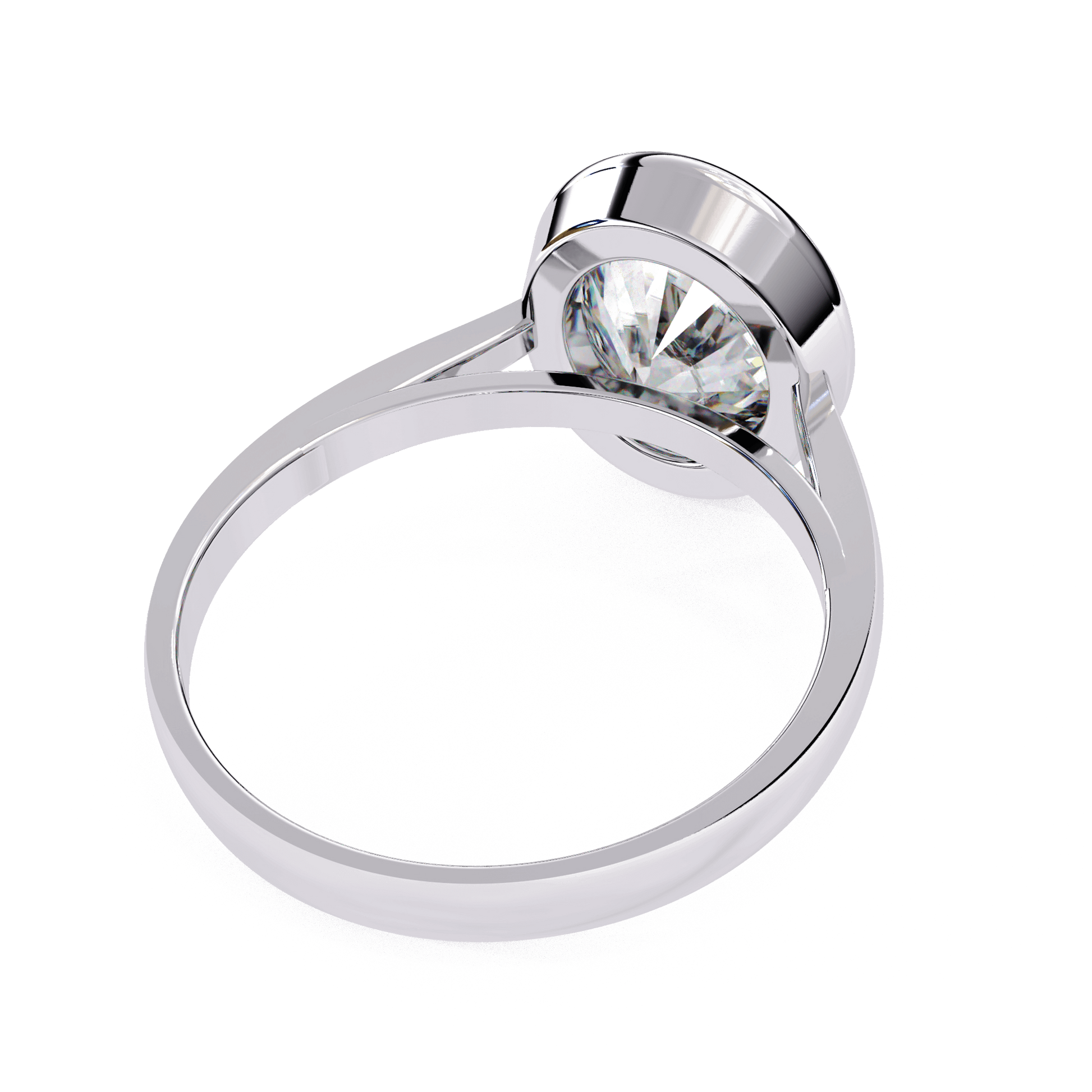Sylvana — Oval cut lab grown and natural diamond engagement ring — bezel, cathedral, solitaire — Carat House
