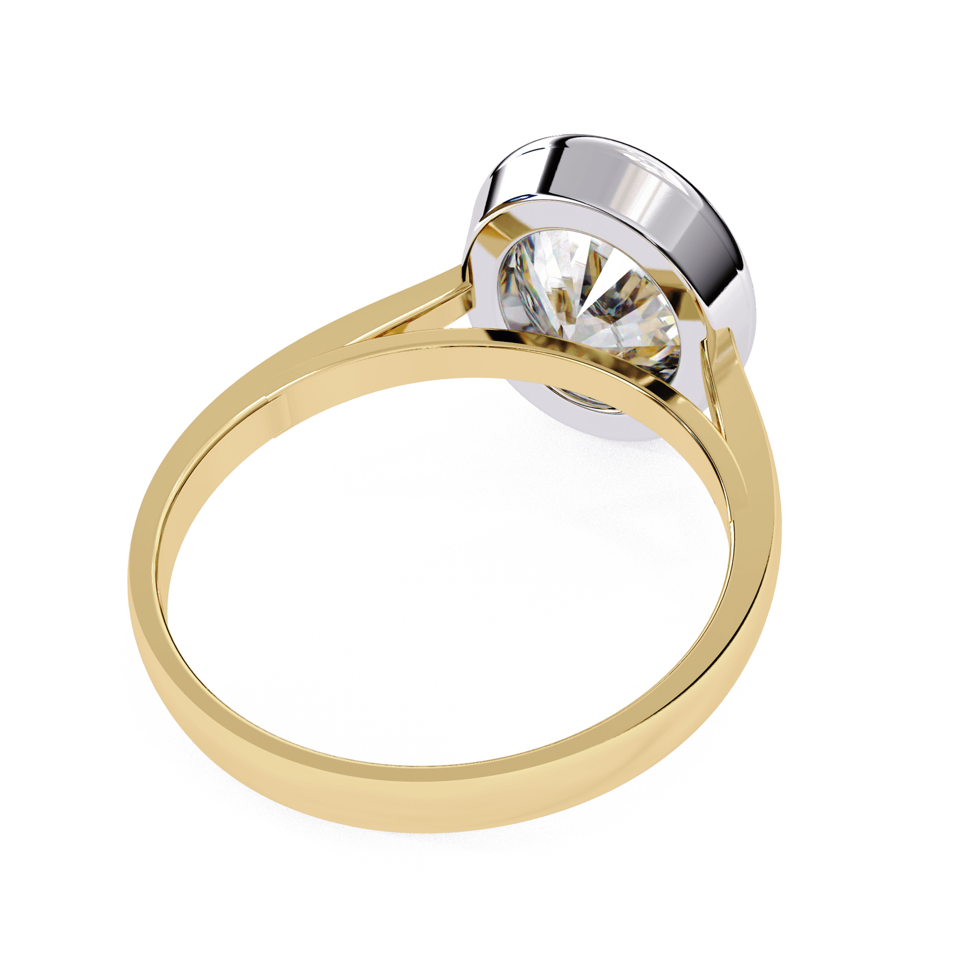 Sylvana — Oval cut lab grown and natural diamond engagement ring — bezel, cathedral, solitaire — Carat House