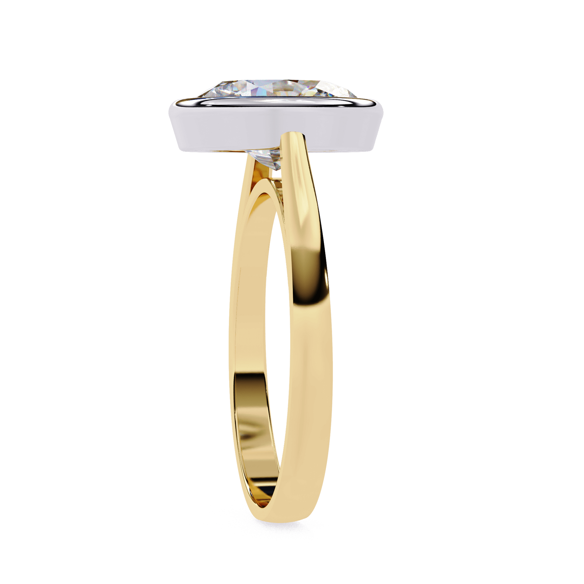 Sylvana — Oval cut lab grown and natural diamond engagement ring — bezel, cathedral, solitaire — Carat House