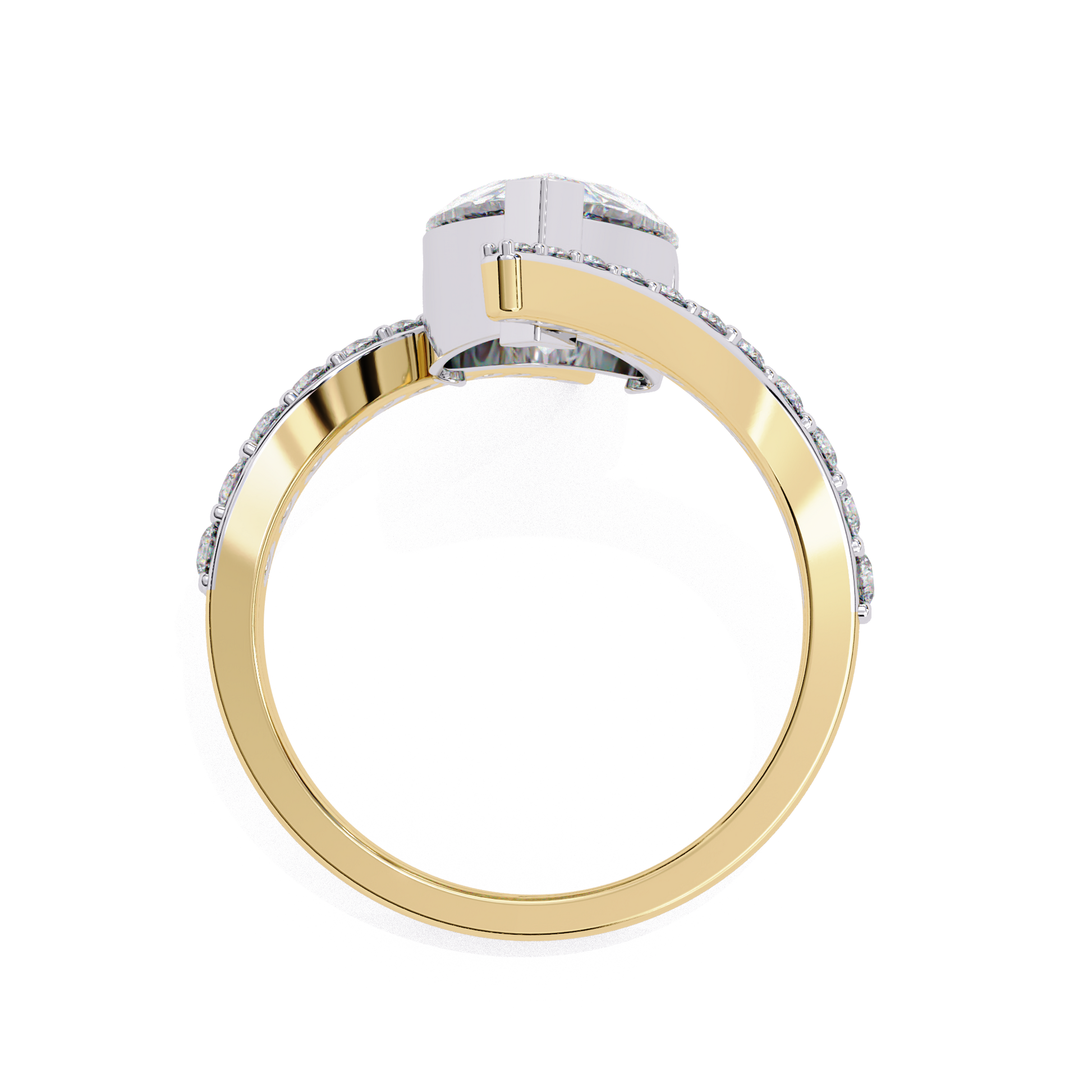Mila — Pear cut lab grown and natural diamond engagement ring — Carat House