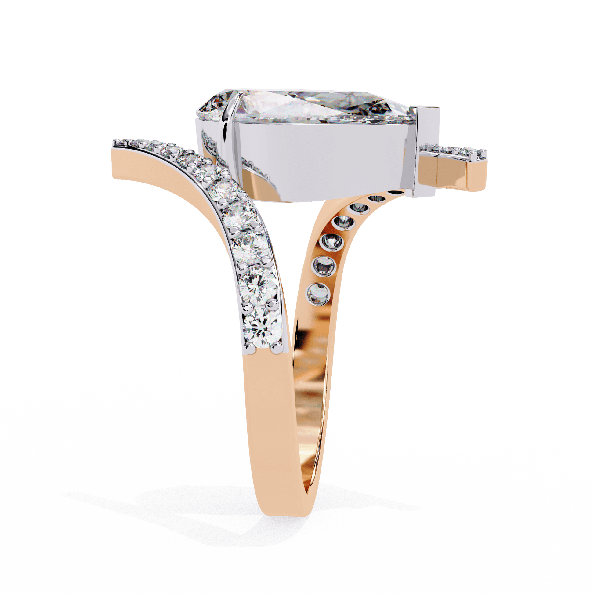 Mila — Pear cut lab grown and natural diamond engagement ring — Carat House
