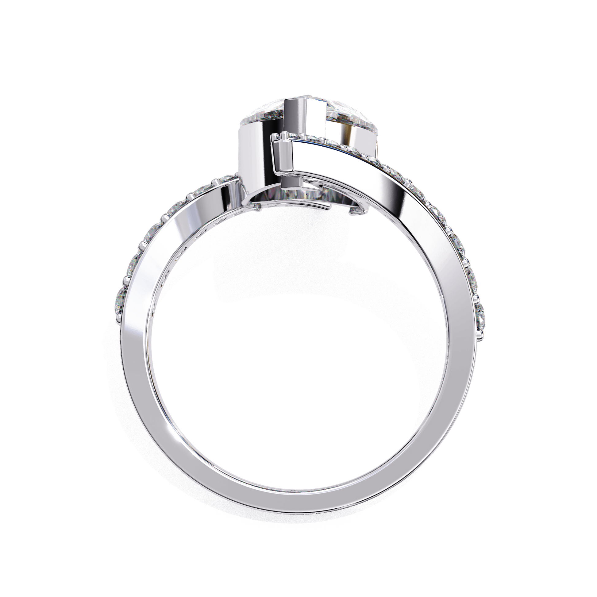 Mila — Pear cut lab grown and natural diamond engagement ring — Carat House