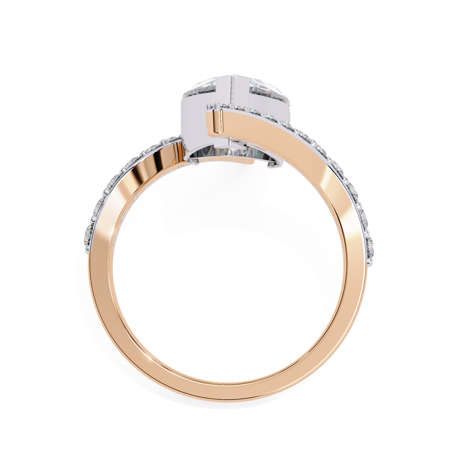 Mila — Pear cut lab grown and natural diamond engagement ring — Carat House