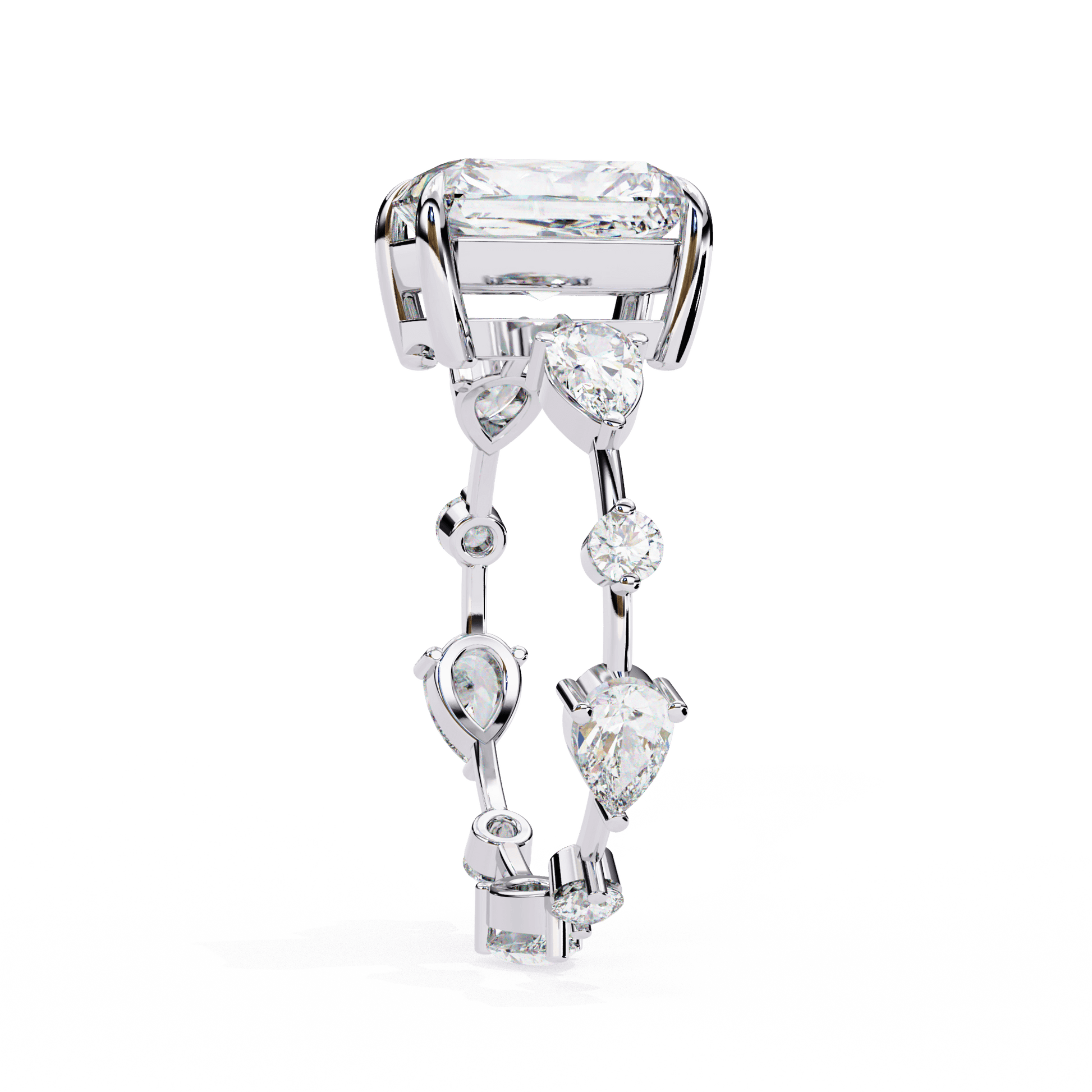 Amalia — Round cut lab grown and natural diamond engagement ring — cathedral, solitaire — Carat House