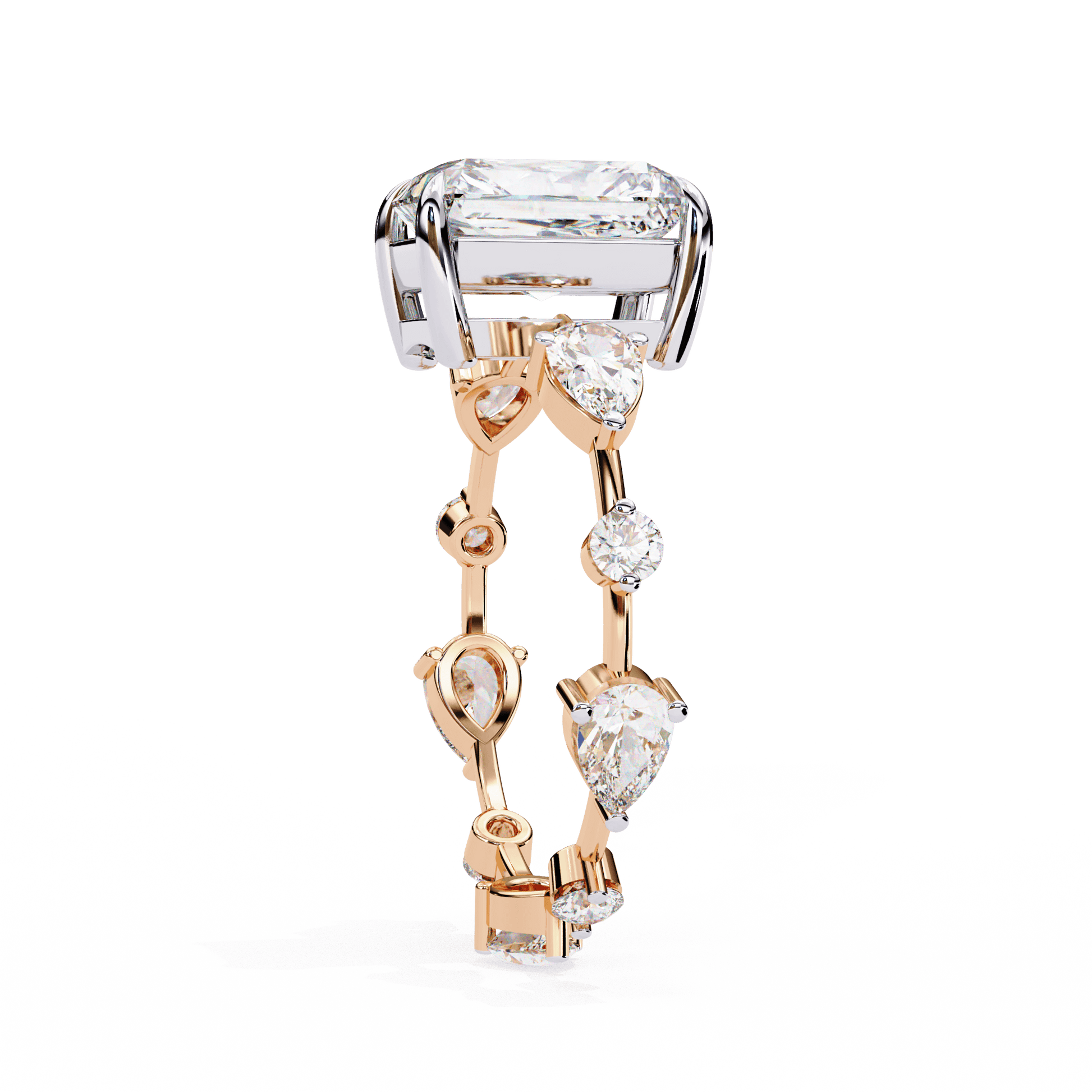 Amalia — Round cut lab grown and natural diamond engagement ring — cathedral, solitaire — Carat House