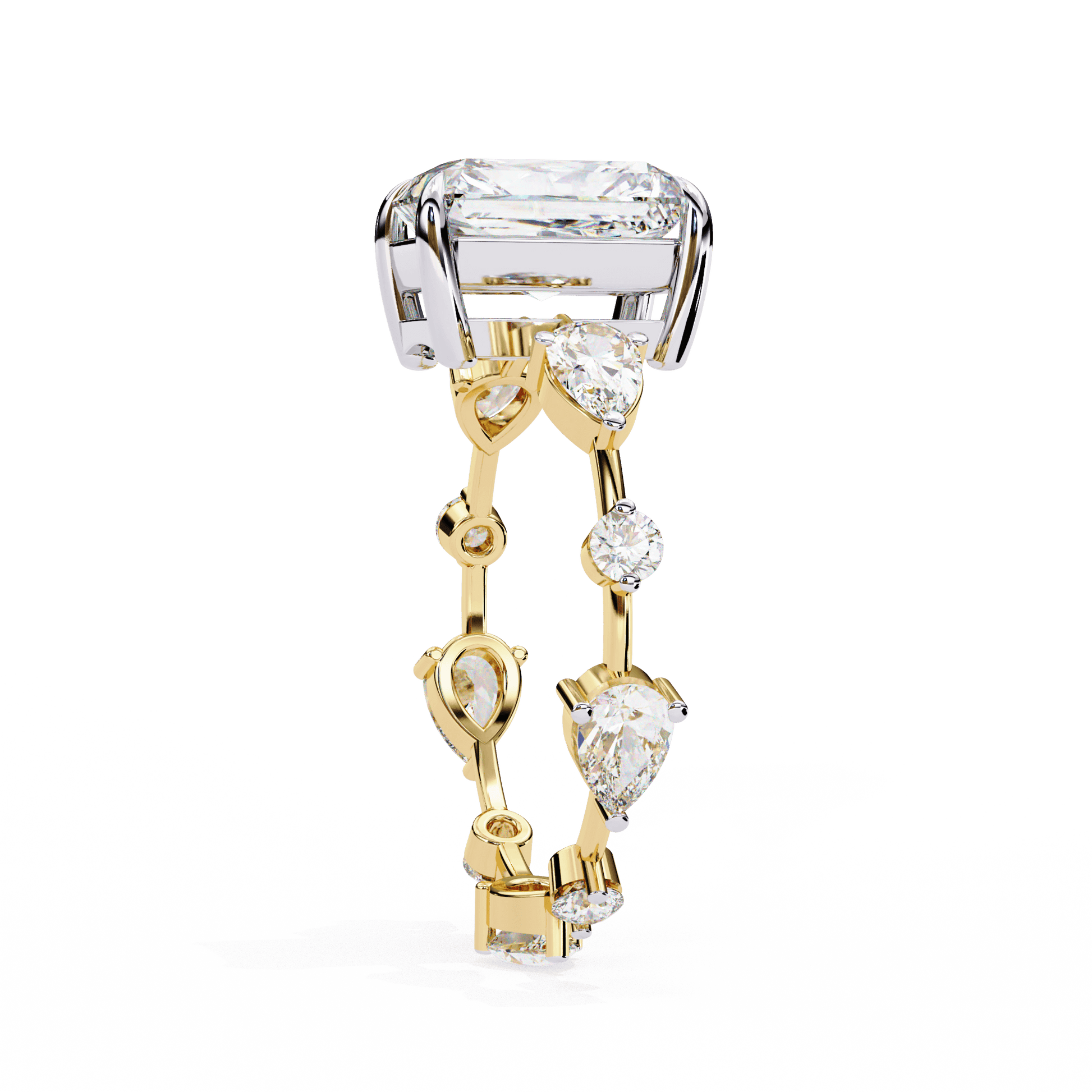 Amalia — Round cut lab grown and natural diamond engagement ring — cathedral, solitaire — Carat House