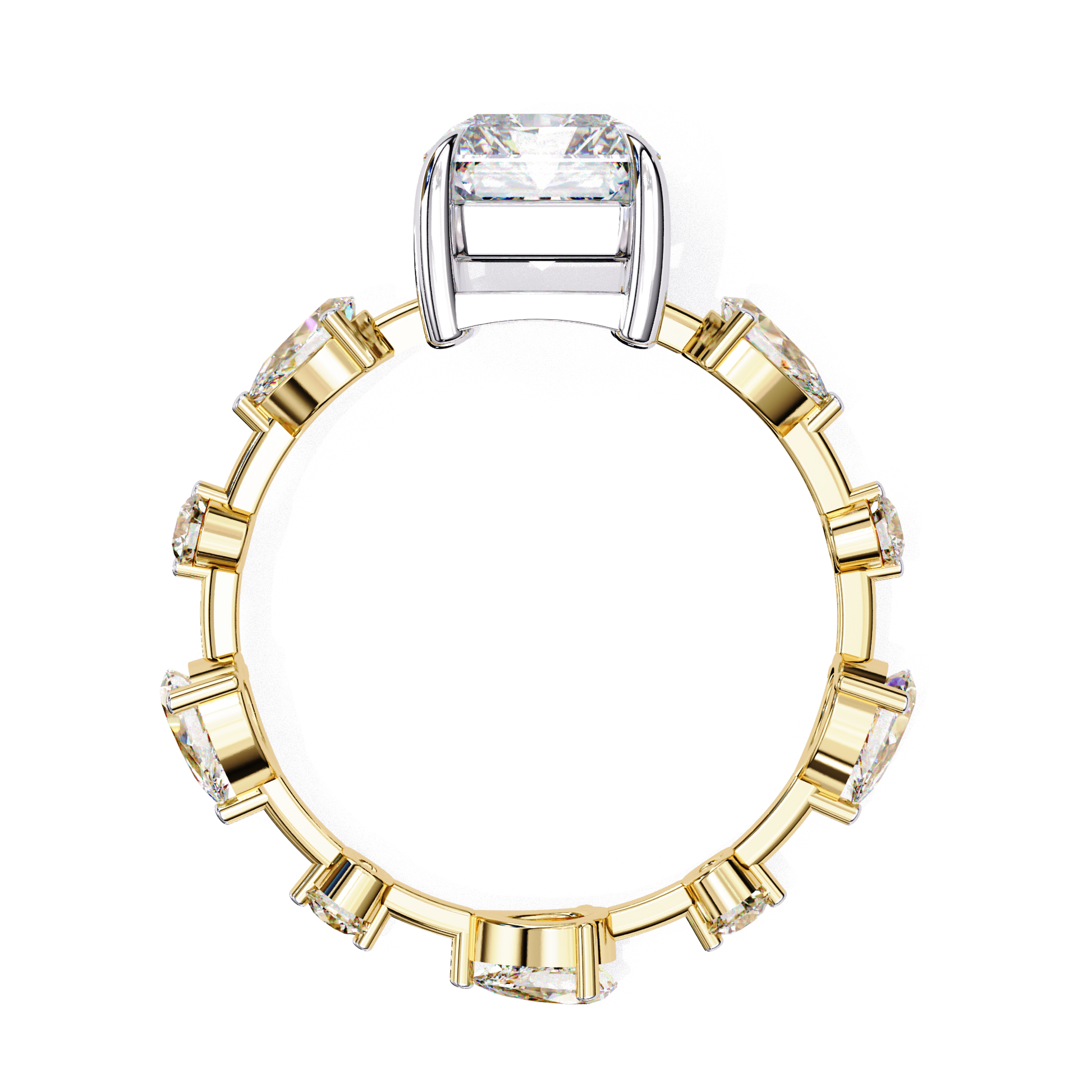 Amalia — Round cut lab grown and natural diamond engagement ring — cathedral, solitaire — Carat House