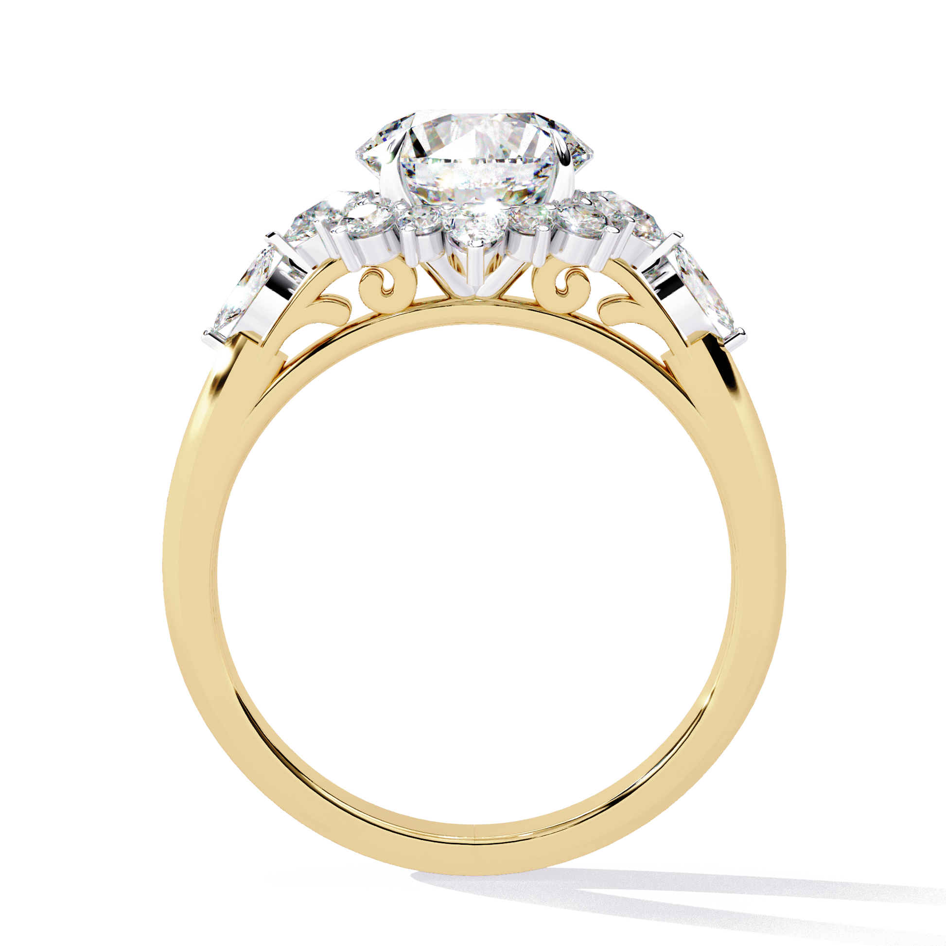 Lucy — Oval cut lab grown and natural diamond engagement ring — cathedral, solitaire — Carat House