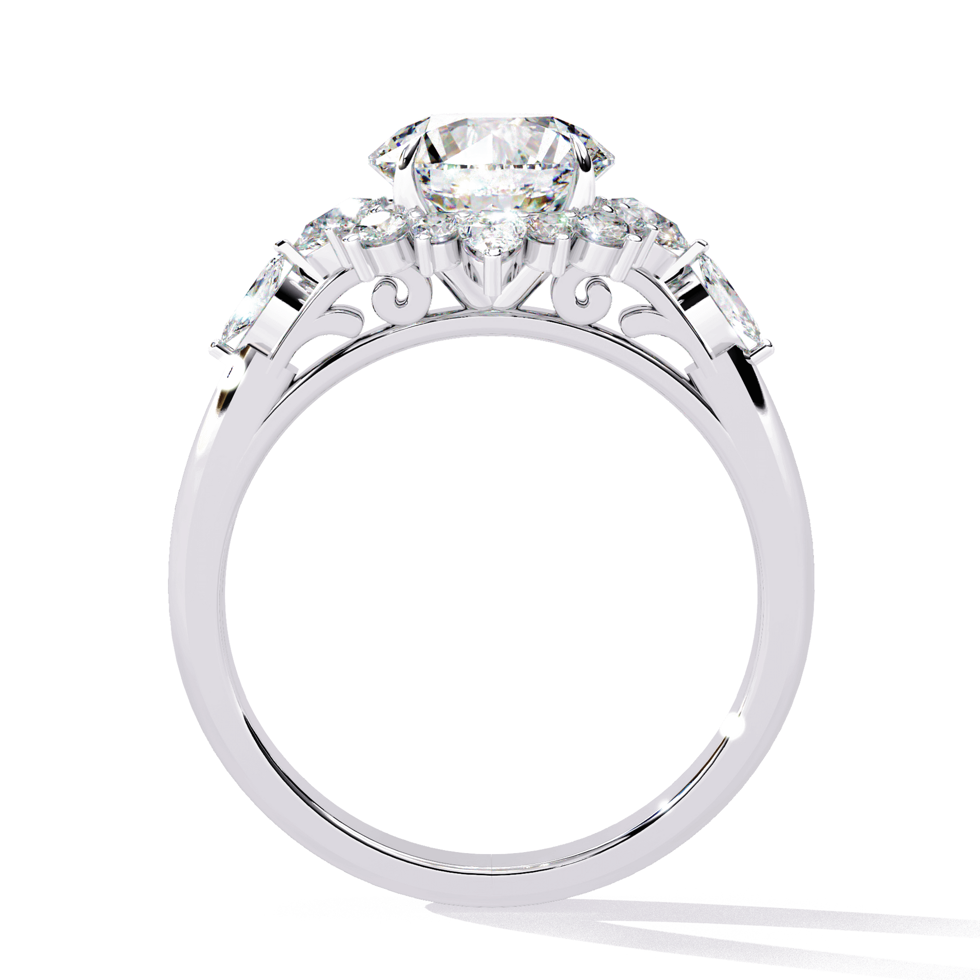 Lucy — Oval cut lab grown and natural diamond engagement ring — cathedral, solitaire — Carat House