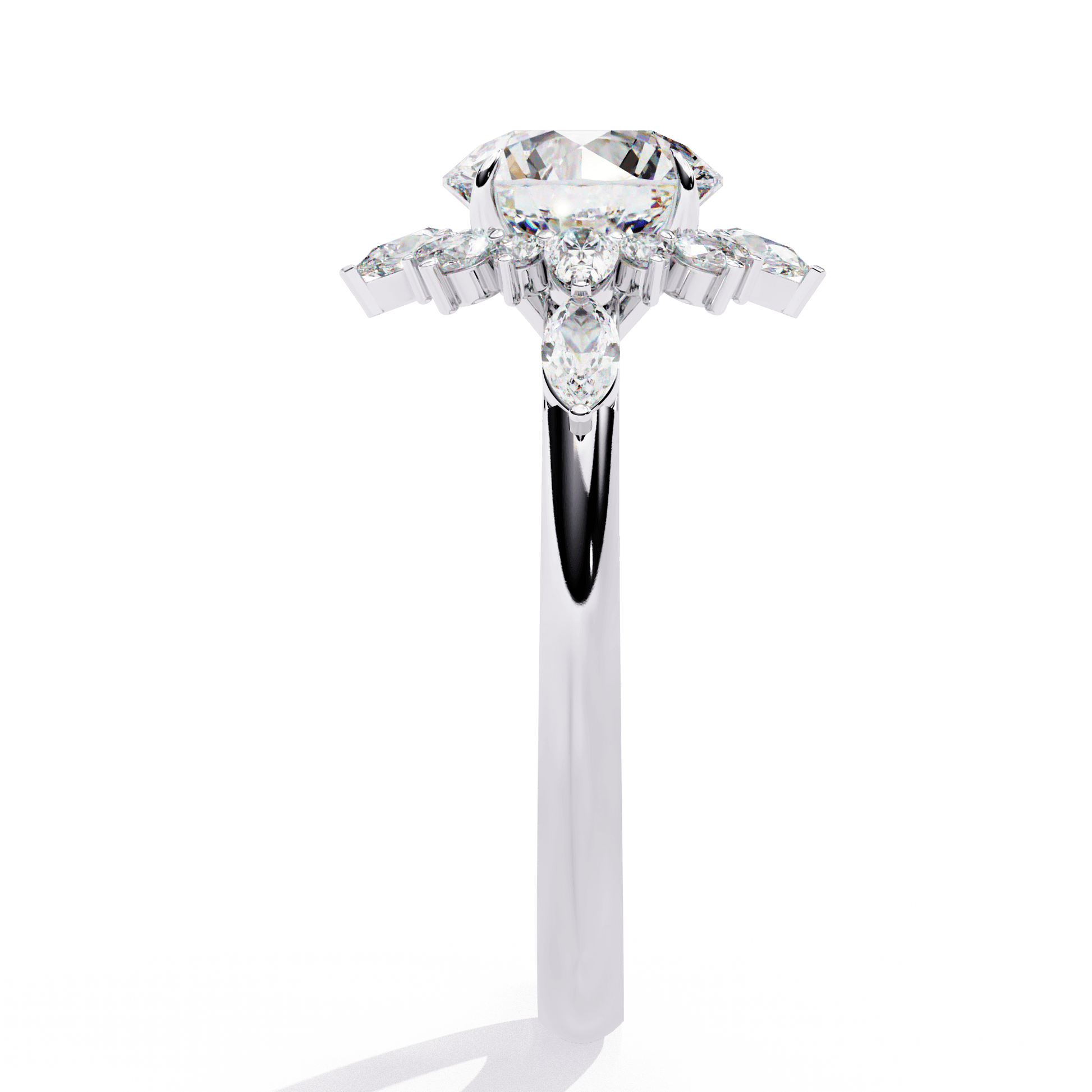 Lucy — Oval cut lab grown and natural diamond engagement ring — cathedral, solitaire — Carat House