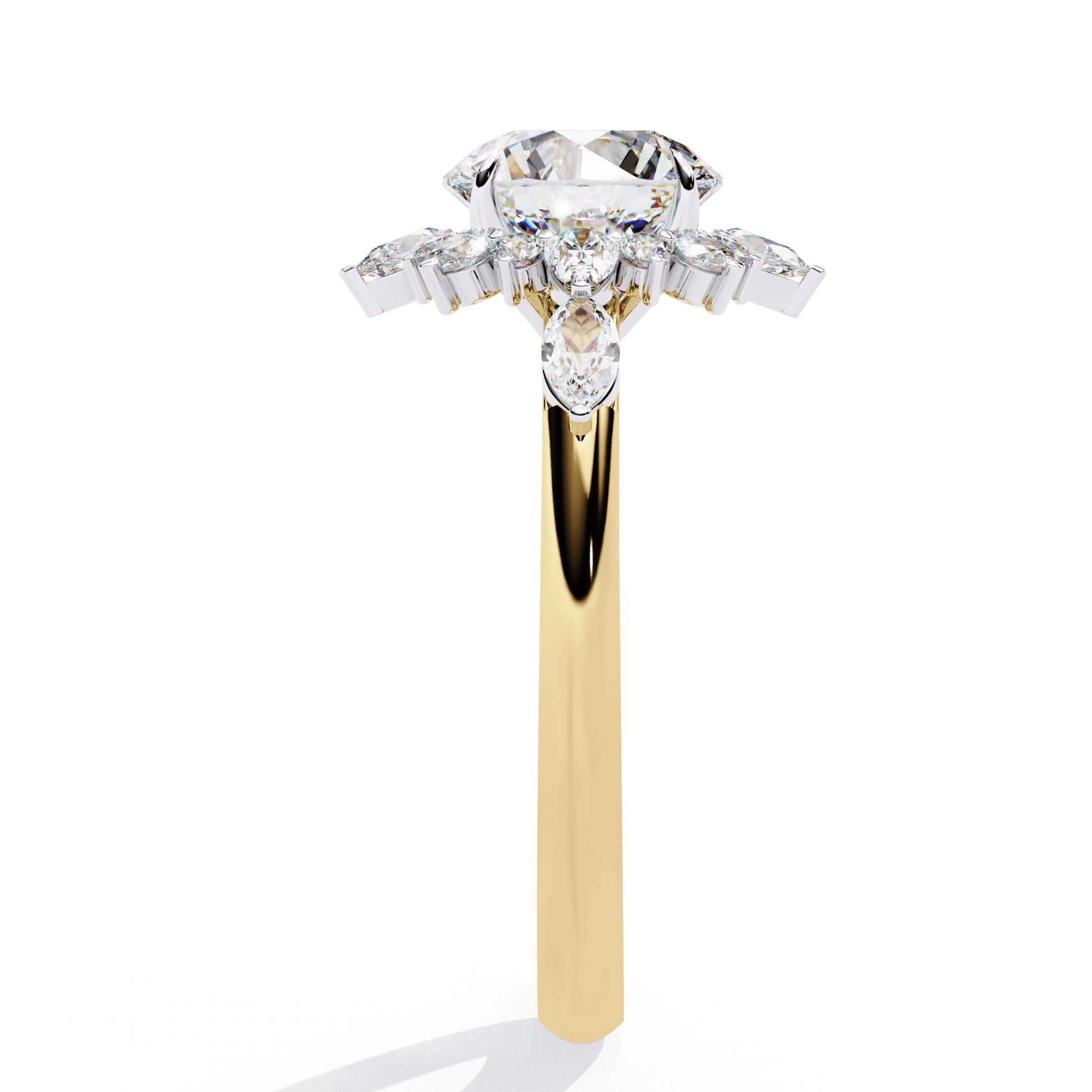 Lucy — Oval cut lab grown and natural diamond engagement ring — cathedral, solitaire — Carat House