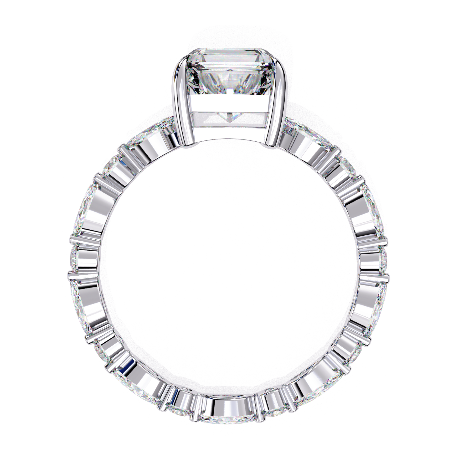Esme — Round cut lab grown and natural diamond engagement ring — bypass, solitaire — Carat House