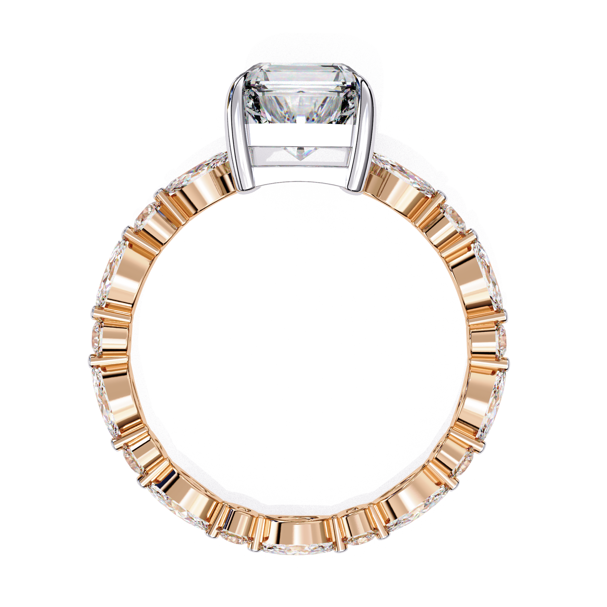 Esme — Round cut lab grown and natural diamond engagement ring — bypass, solitaire — Carat House