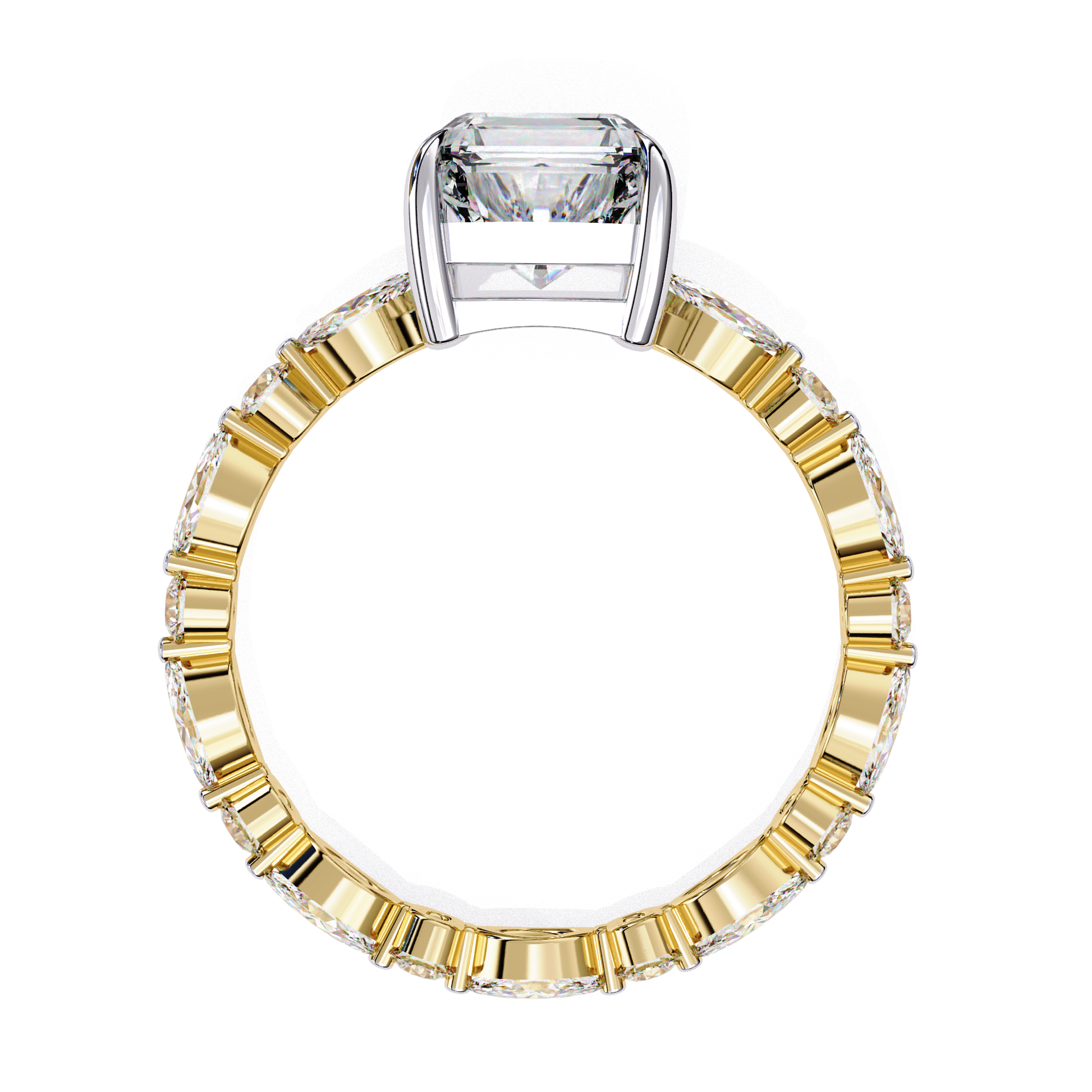 Esme — Round cut lab grown and natural diamond engagement ring — bypass, solitaire — Carat House