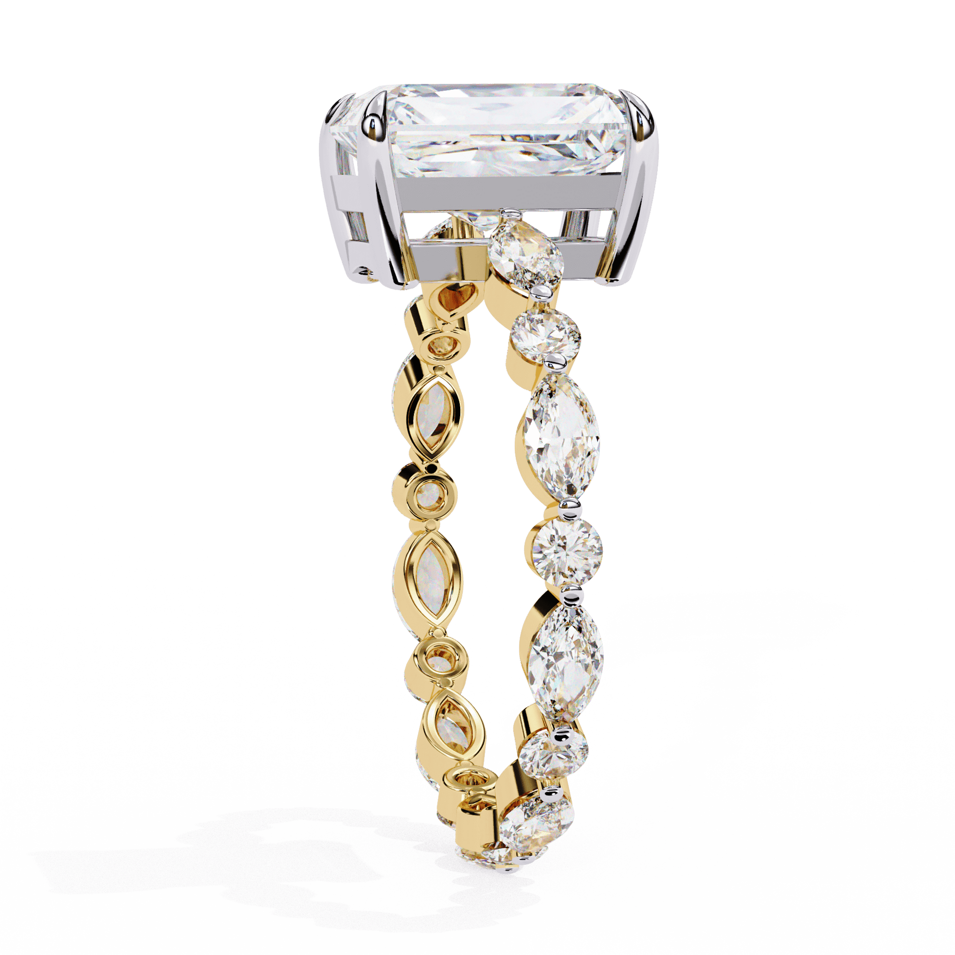 Esme — Round cut lab grown and natural diamond engagement ring — bypass, solitaire — Carat House