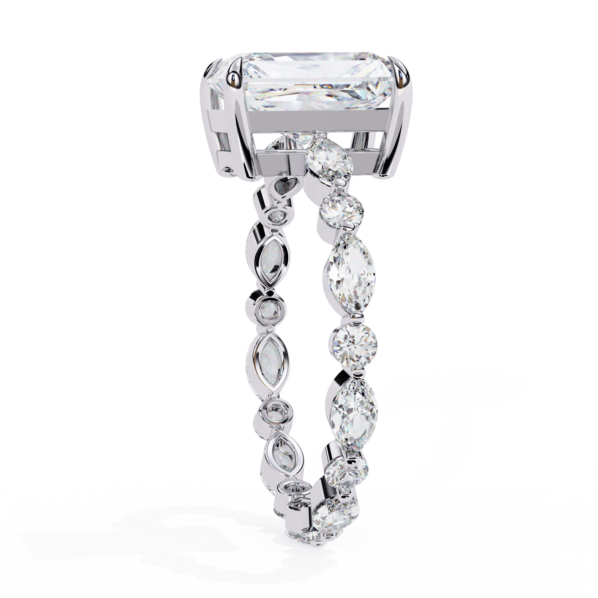Esme — Round cut lab grown and natural diamond engagement ring — bypass, solitaire — Carat House