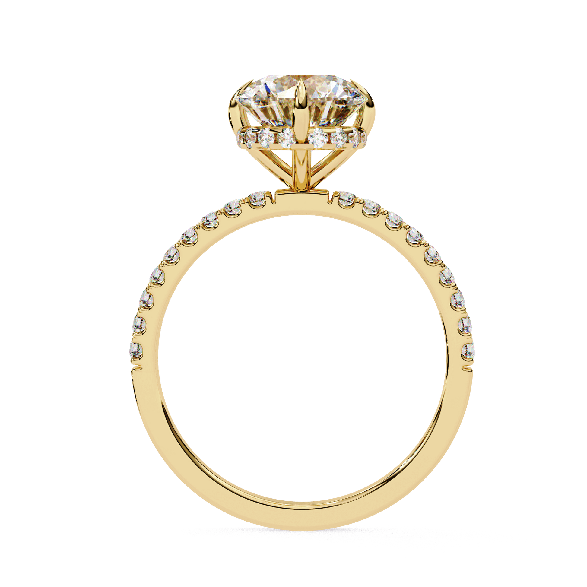 Astra — Round cut lab grown and natural diamond engagement ring — solitaire — Carat House
