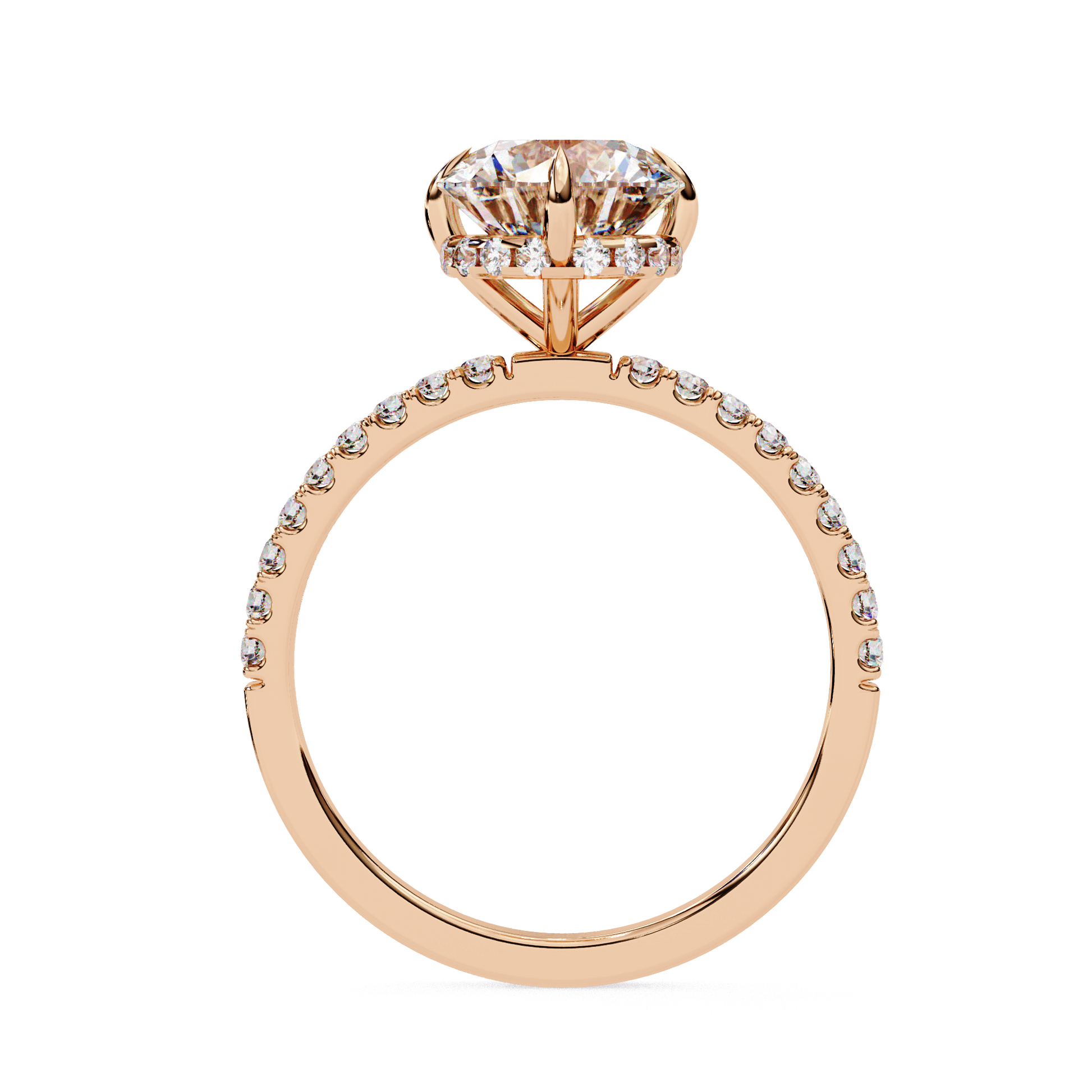 Astra — Round cut lab grown and natural diamond engagement ring — solitaire — Carat House