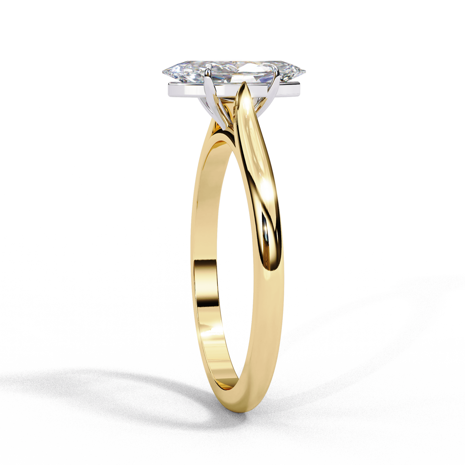 April — Marquise cut lab grown and natural diamond engagement ring — cathedral, solitaire — Carat House