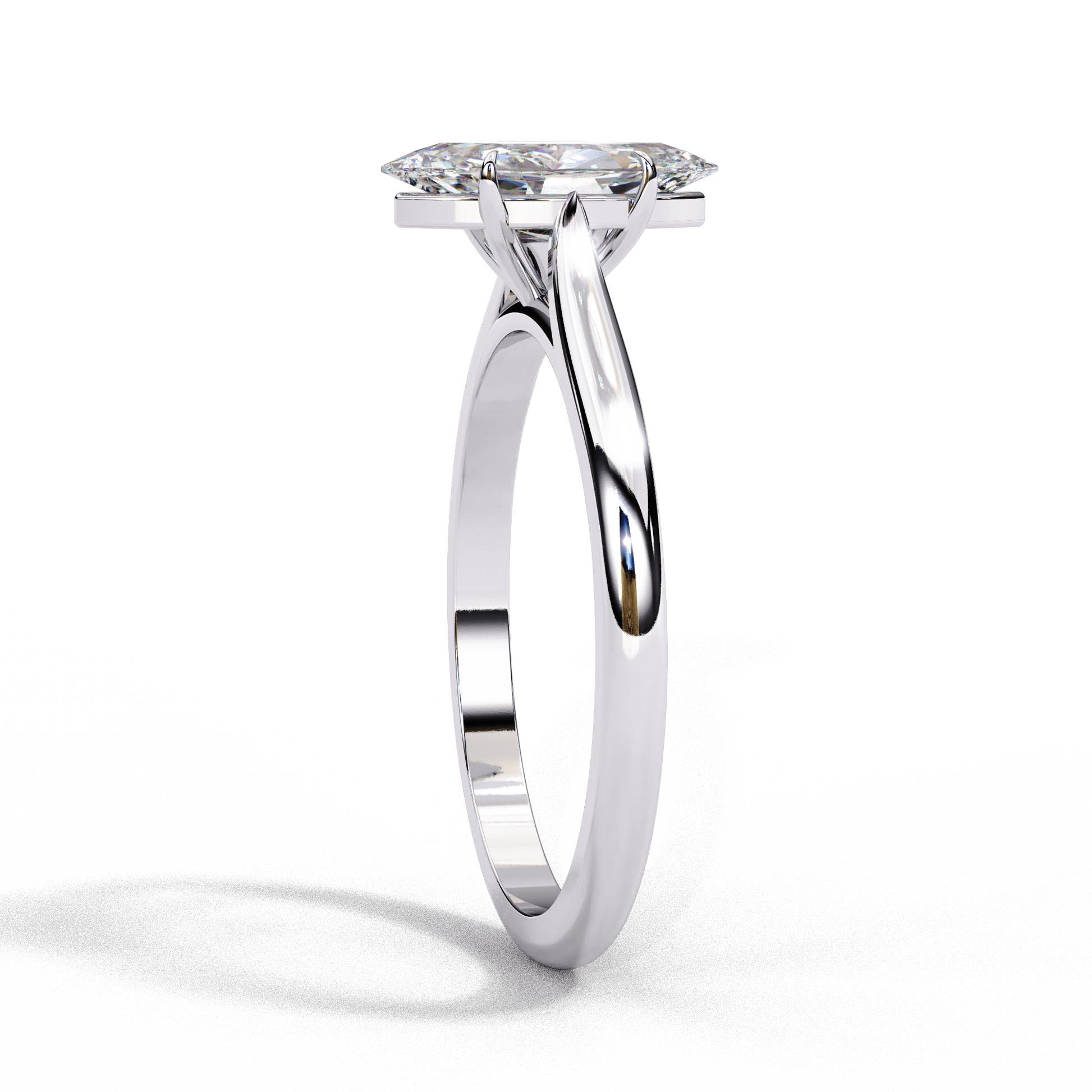 April — Marquise cut lab grown and natural diamond engagement ring — cathedral, solitaire — Carat House