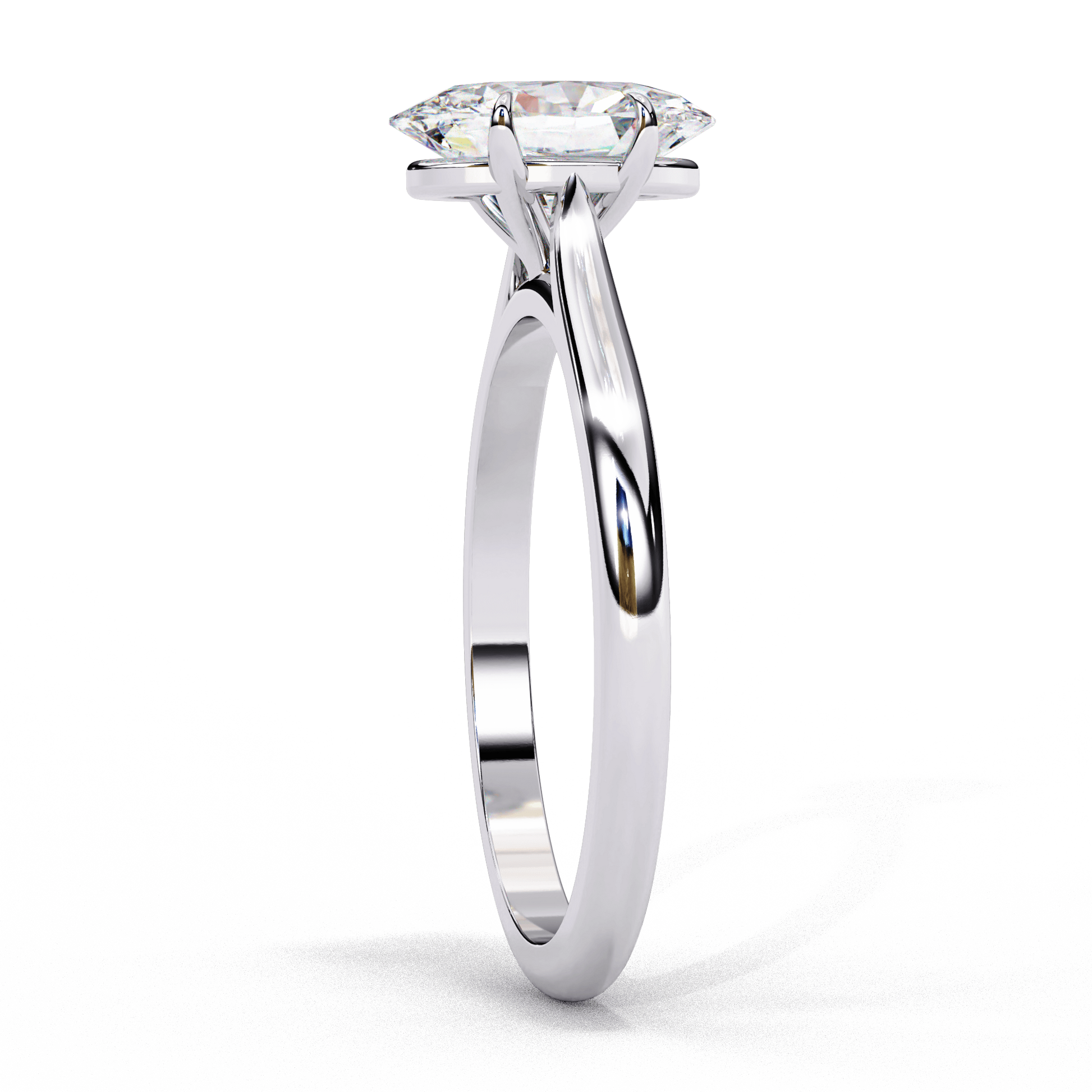 May — Oval cut lab grown and natural diamond engagement ring — cathedral, solitaire — Carat House