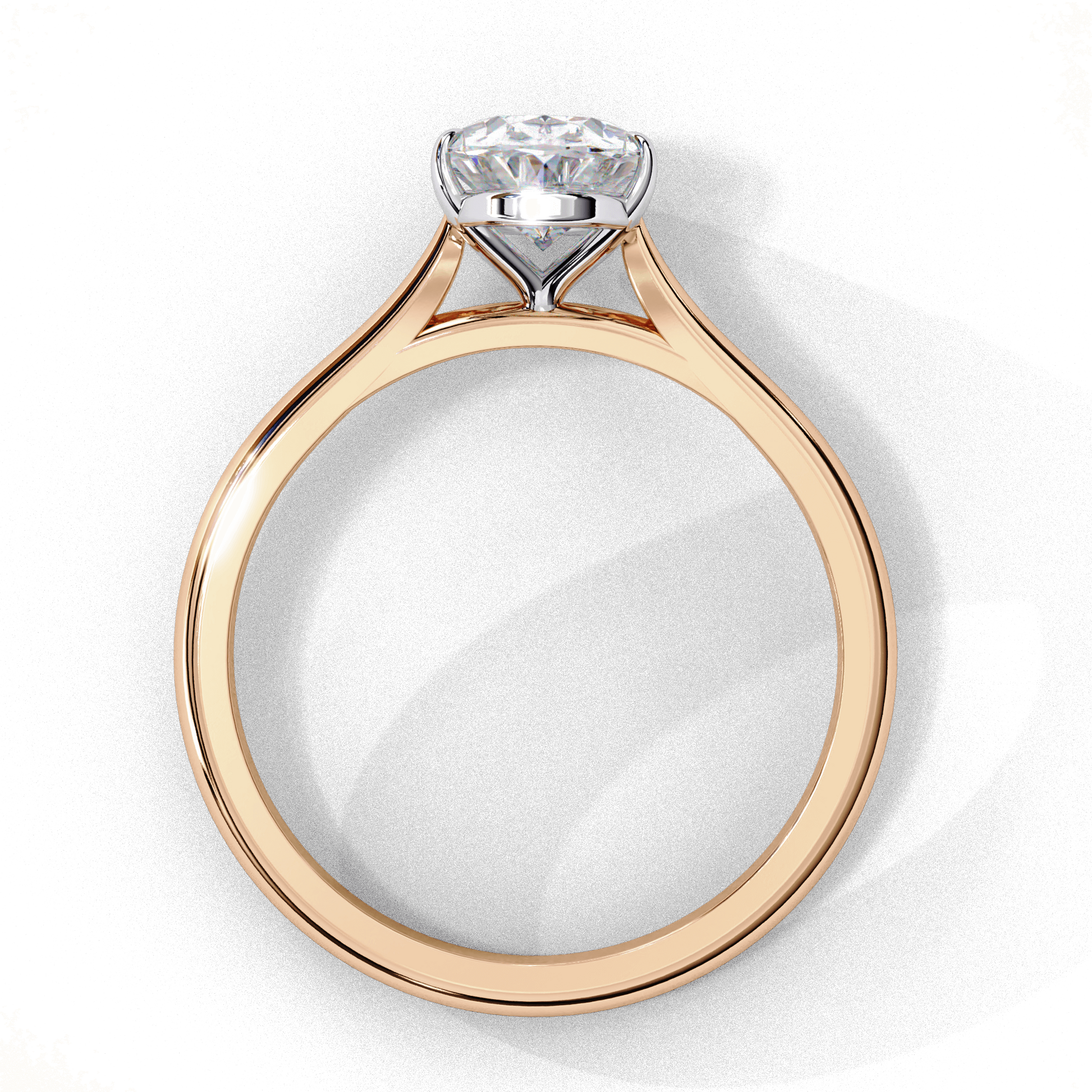 May — Oval cut lab grown and natural diamond engagement ring — cathedral, solitaire — Carat House