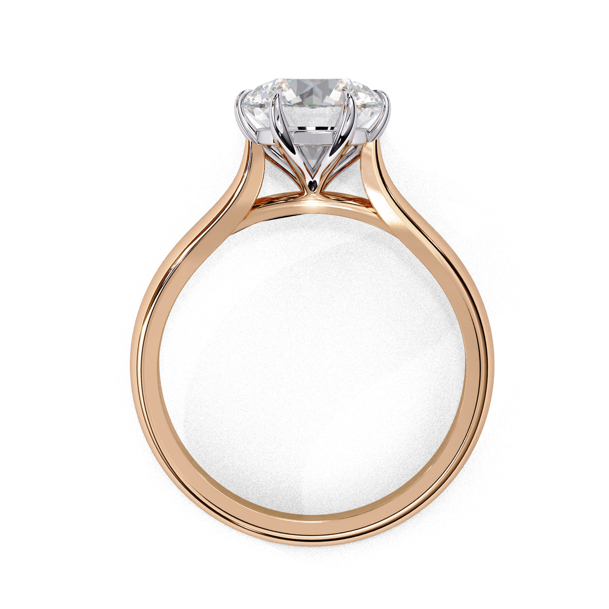 Grace — Round cut lab grown and natural diamond engagement ring — cathedral, solitaire — Carat House