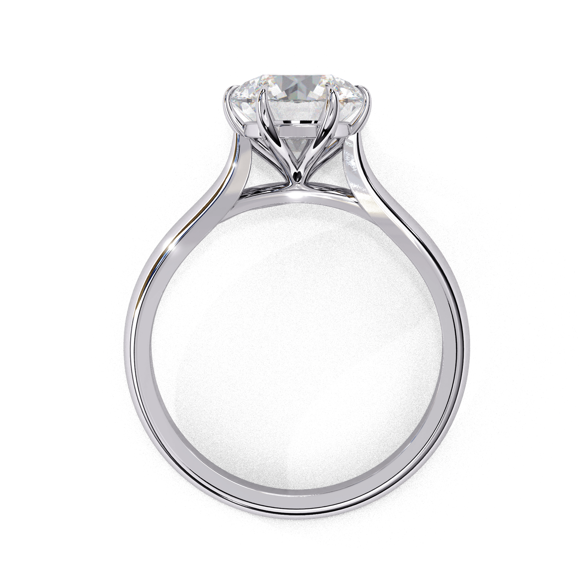 Grace — Round cut lab grown and natural diamond engagement ring — cathedral, solitaire — Carat House