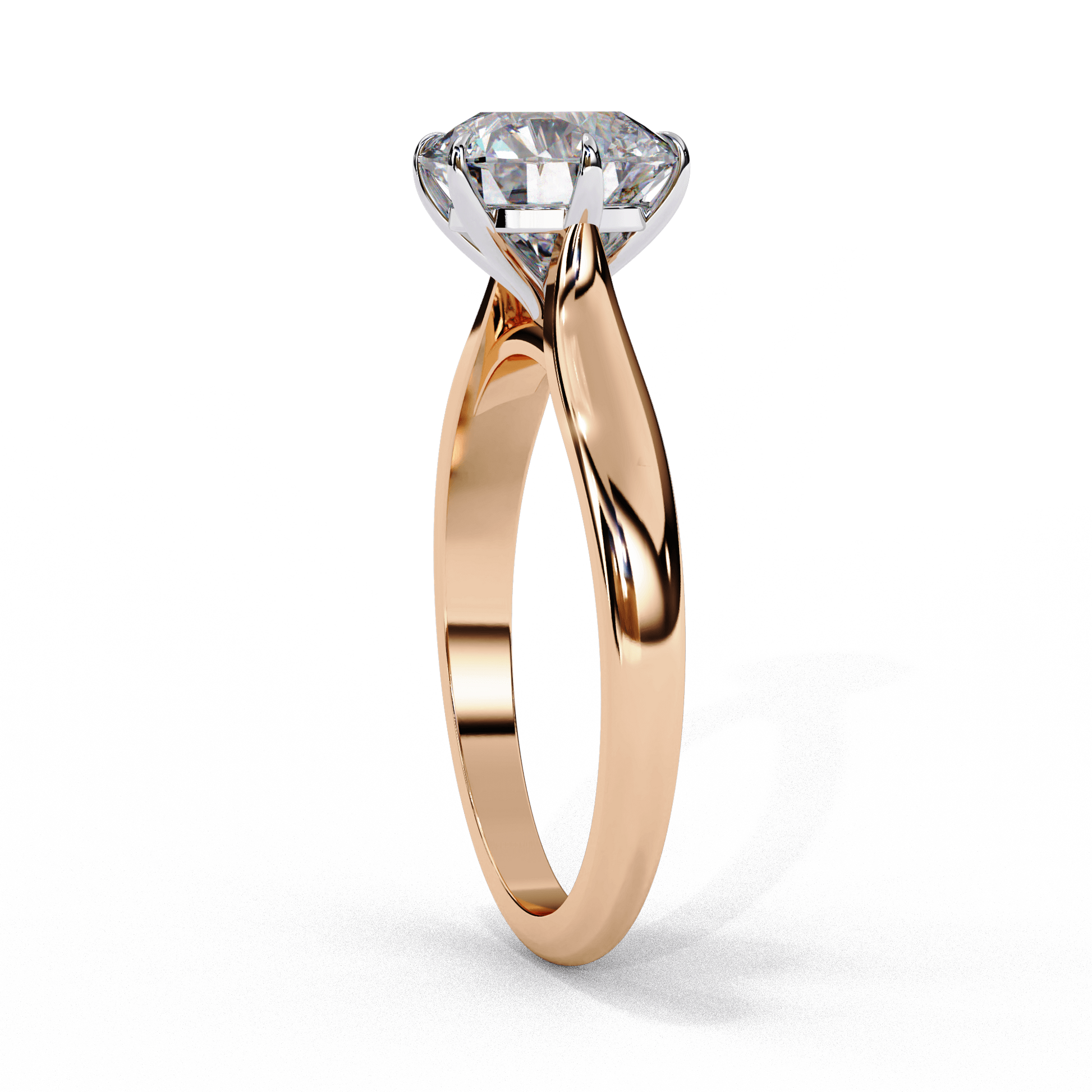 Grace — Round cut lab grown and natural diamond engagement ring — cathedral, solitaire — Carat House