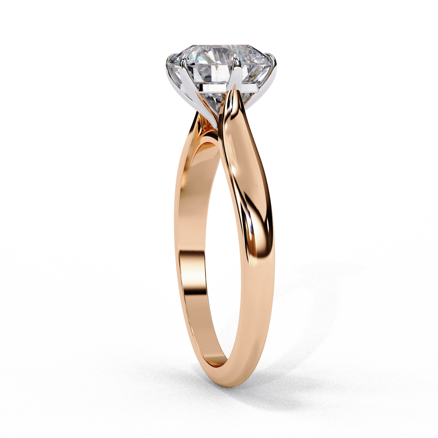 Grace — Round cut lab grown and natural diamond engagement ring — cathedral, solitaire — Carat House