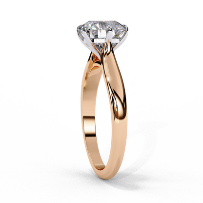 Grace — Round cut lab grown and natural diamond engagement ring — cathedral, solitaire — Carat House