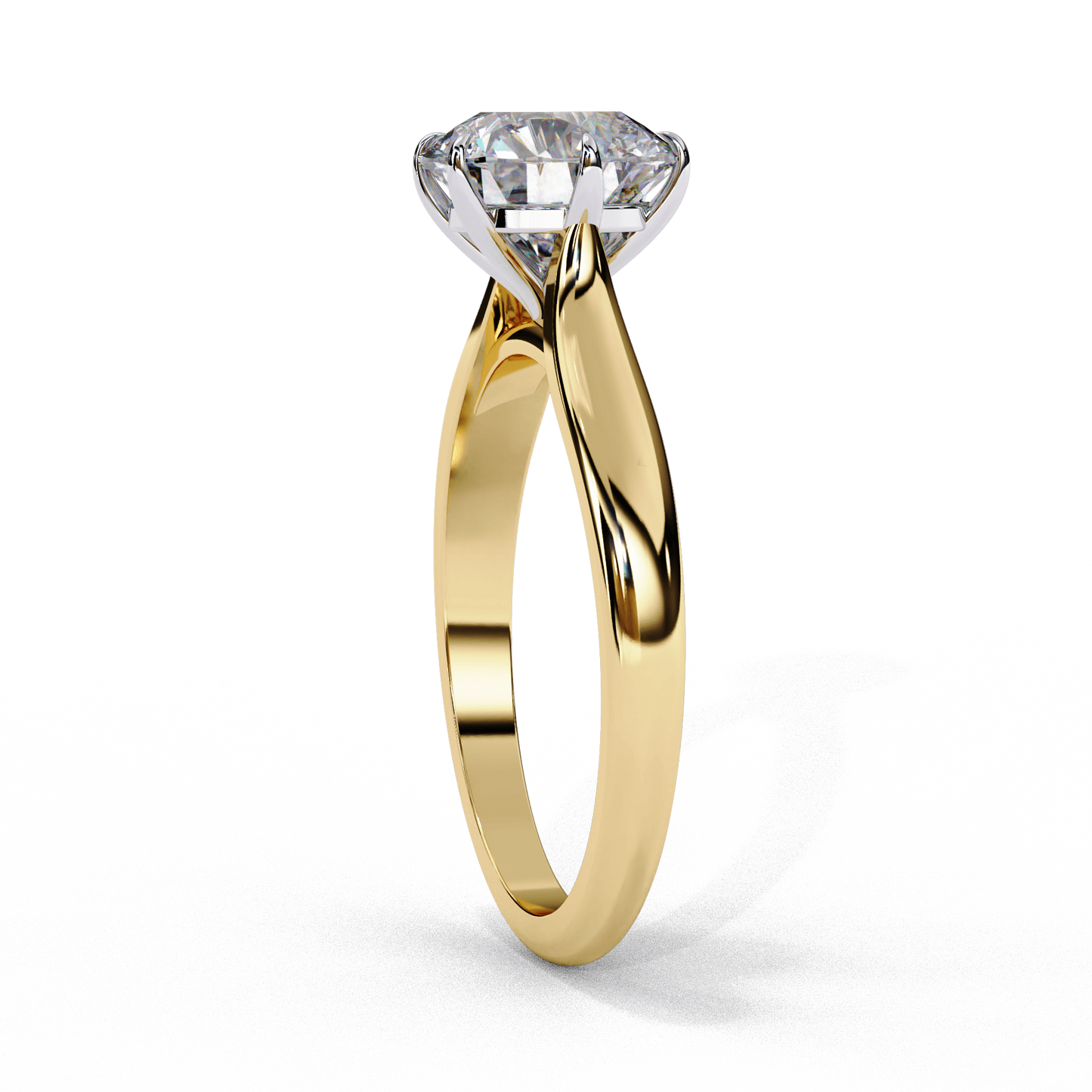 Grace — Round cut lab grown and natural diamond engagement ring — cathedral, solitaire — Carat House