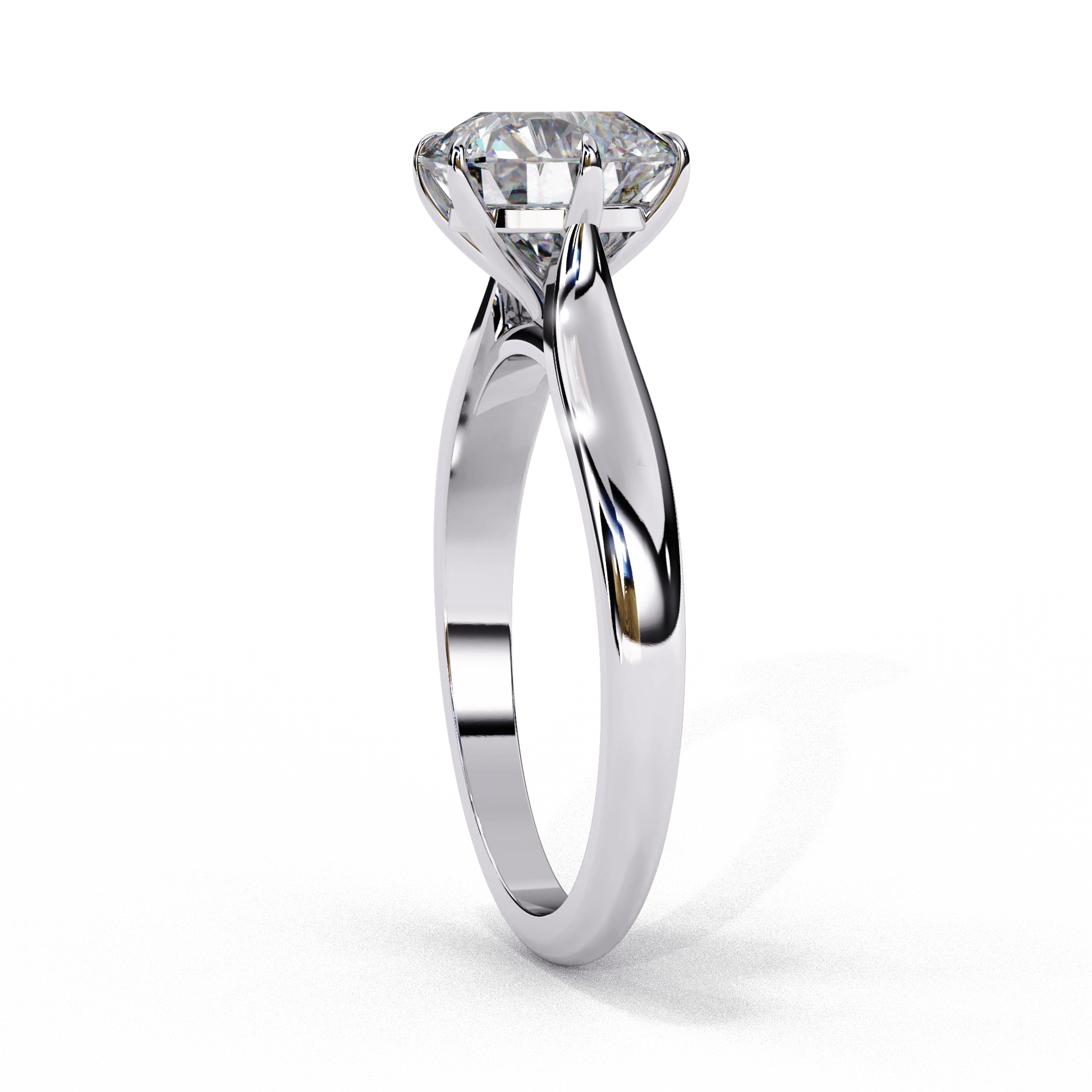 Grace — Round cut lab grown and natural diamond engagement ring — cathedral, solitaire — Carat House